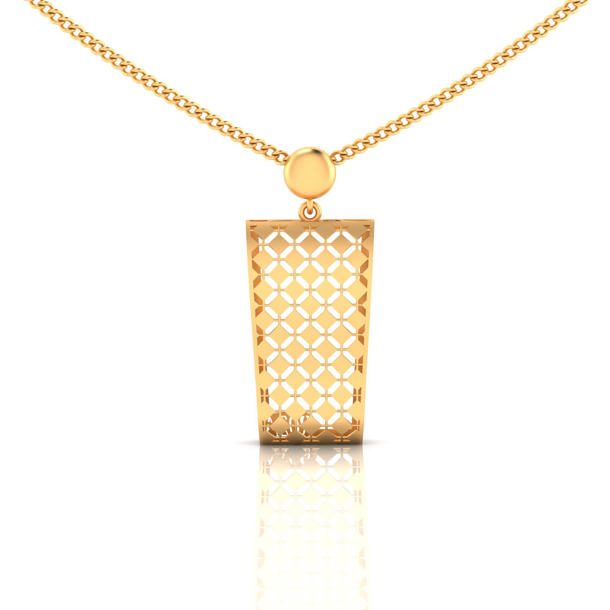 Pack of 32 gold fusion pendants for women 3D Model Collection_63