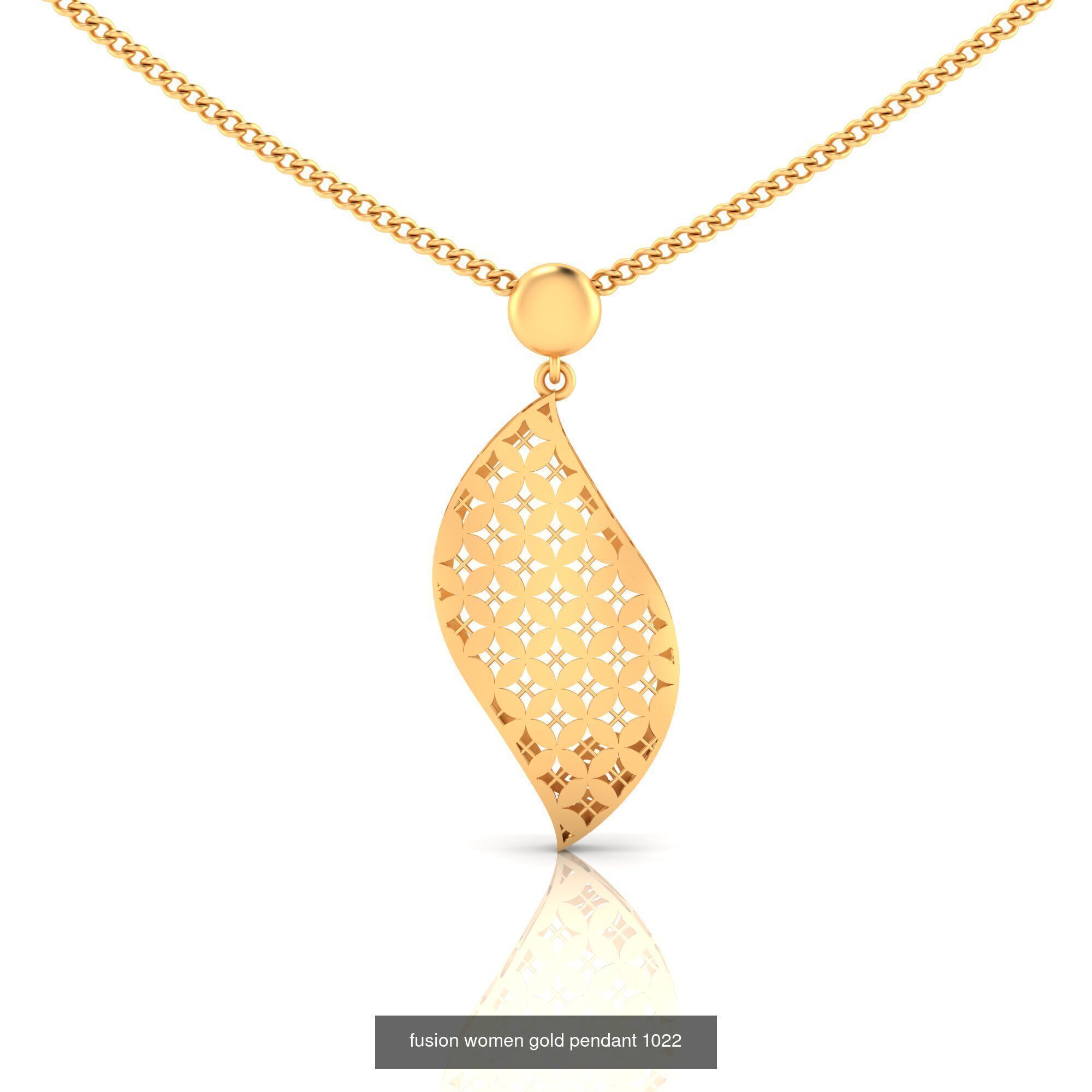 Pack of 32 gold fusion pendants for women 3D Model Collection_78