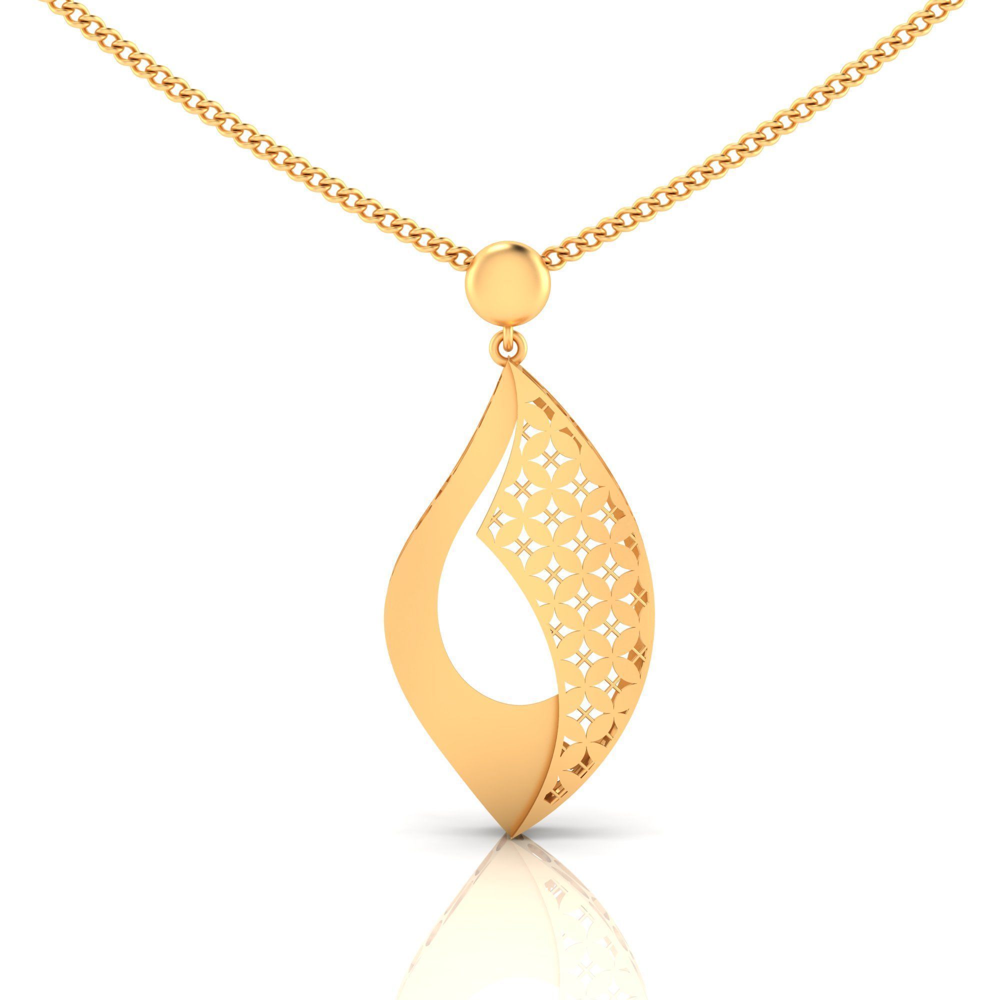 Pack of 32 gold fusion pendants for women 3D Model Collection_69