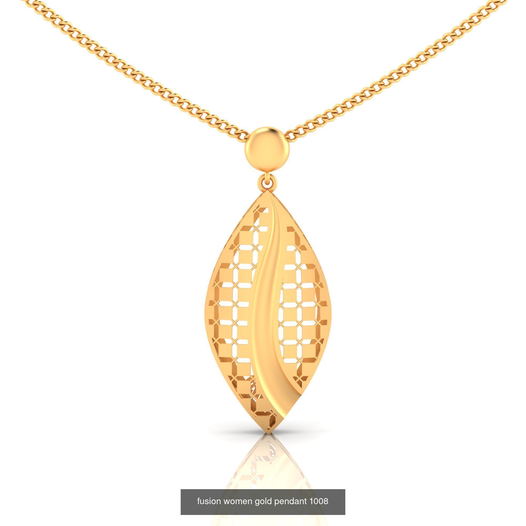 Pack of 32 gold fusion pendants for women 3D Model Collection_50