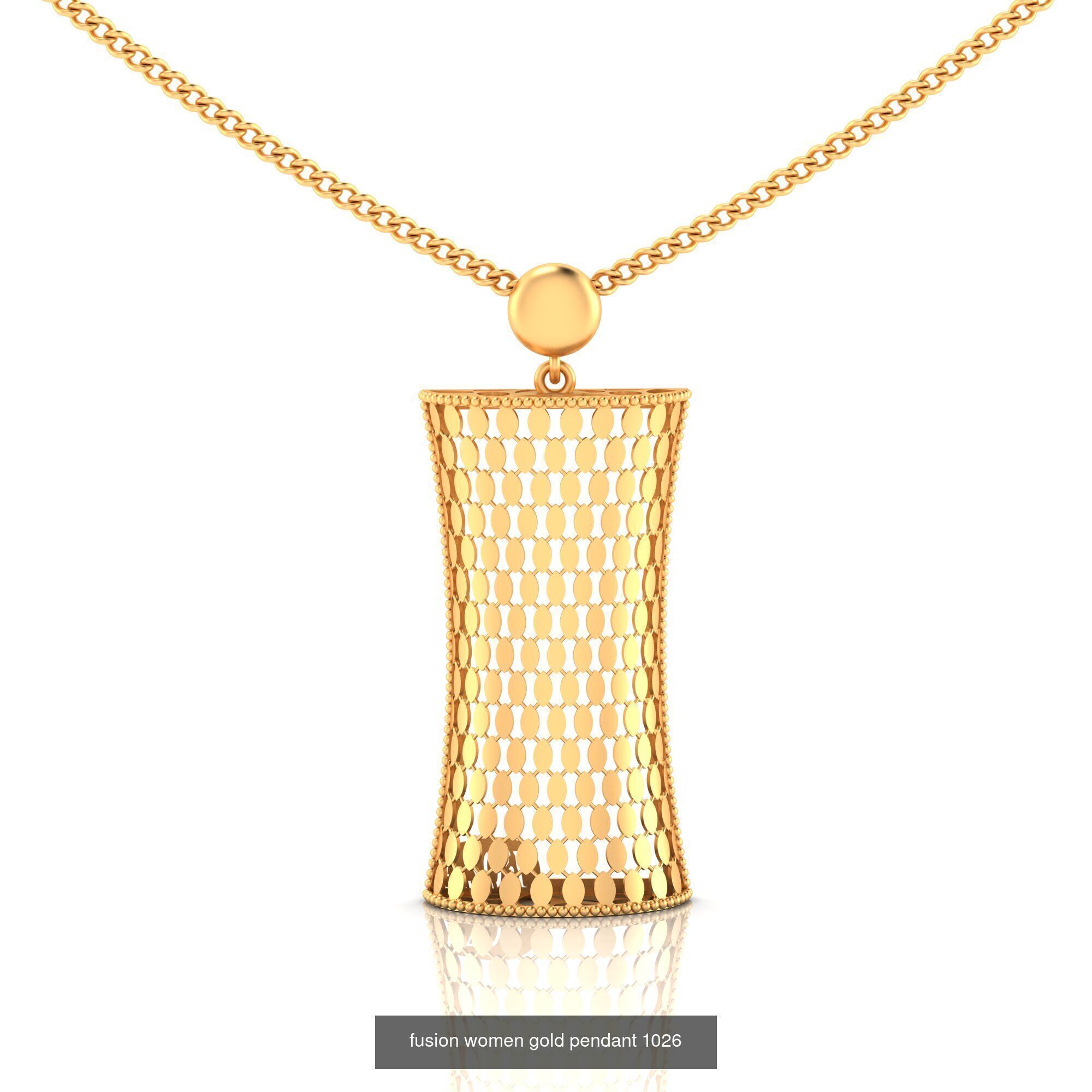 Pack of 32 gold fusion pendants for women 3D Model Collection_86
