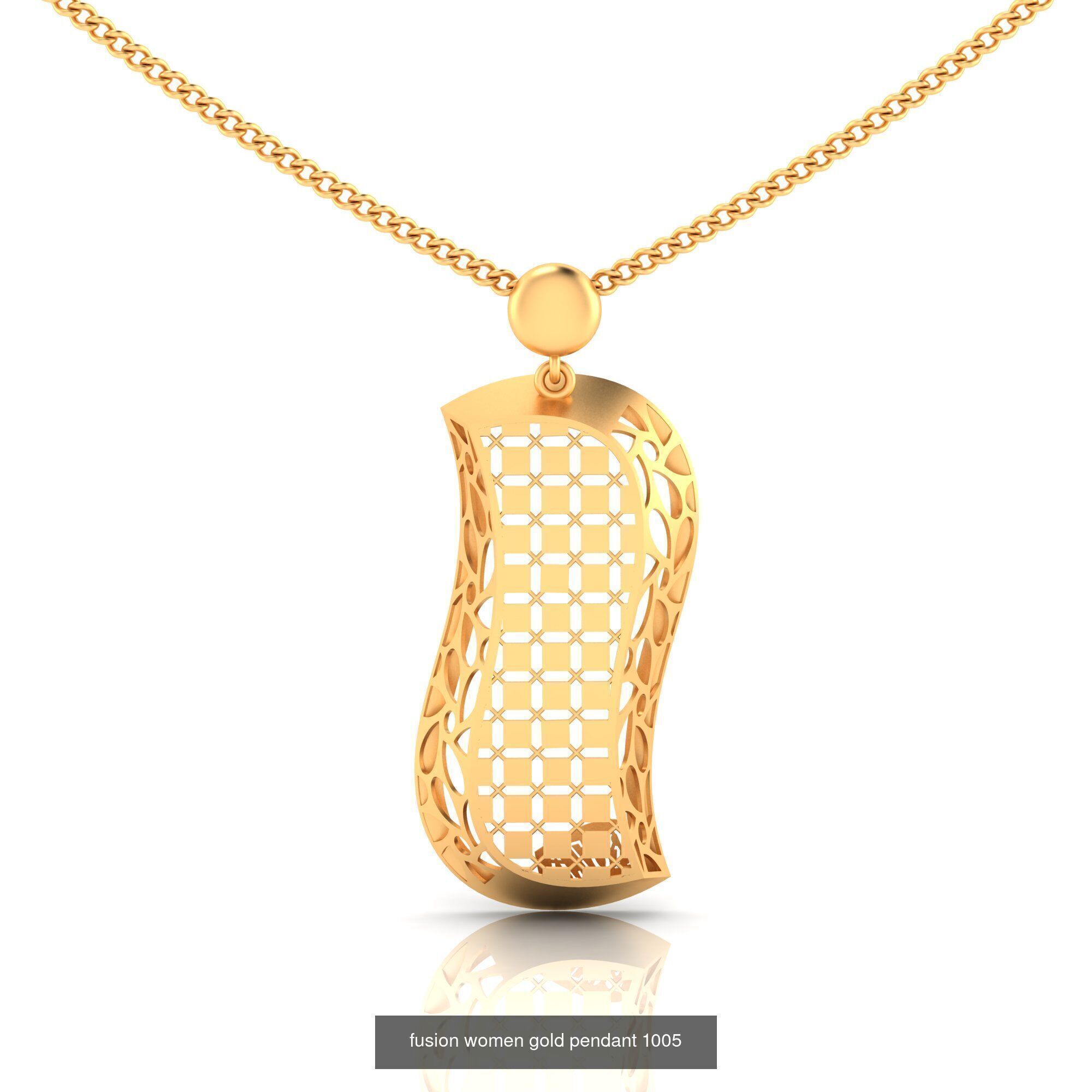 Pack of 32 gold fusion pendants for women 3D Model Collection_44