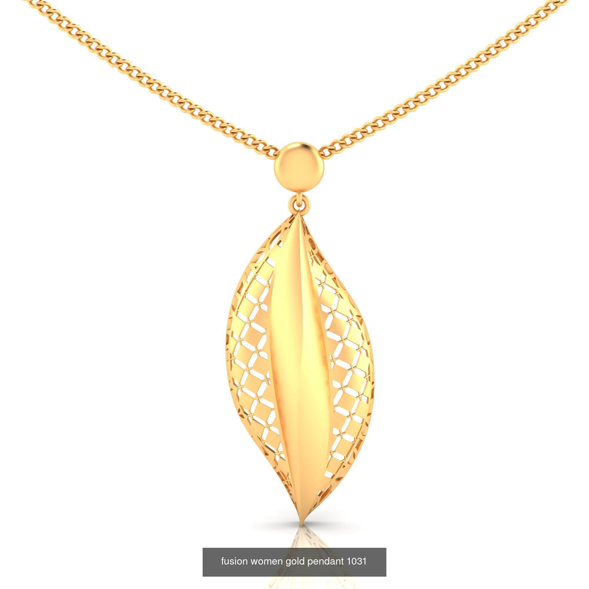 Pack of 32 gold fusion pendants for women 3D Model Collection_96