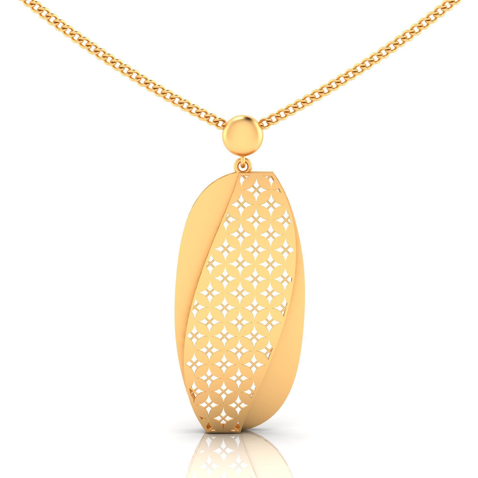 Pack of 32 gold fusion pendants for women 3D Model Collection_99