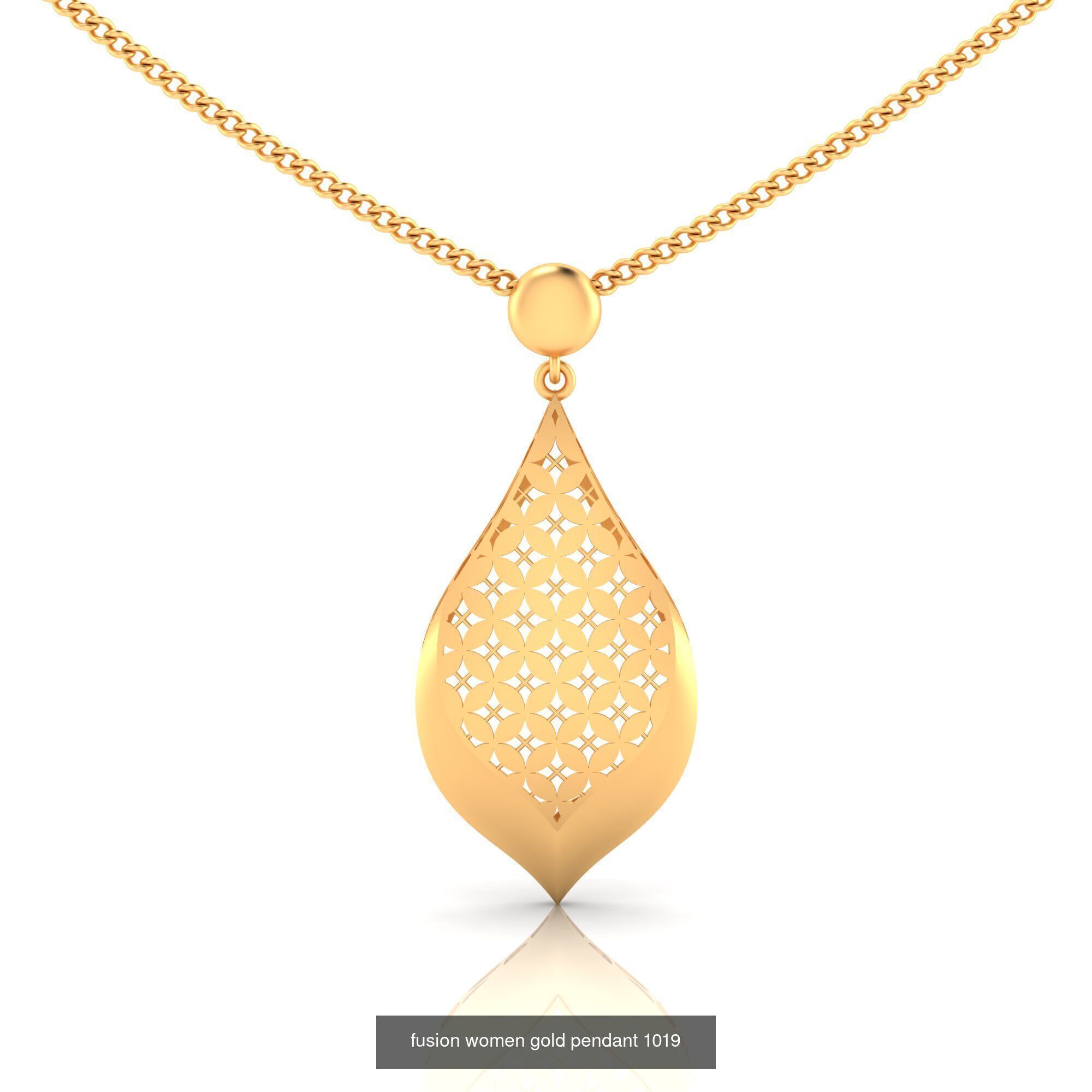 Pack of 32 gold fusion pendants for women 3D Model Collection_72