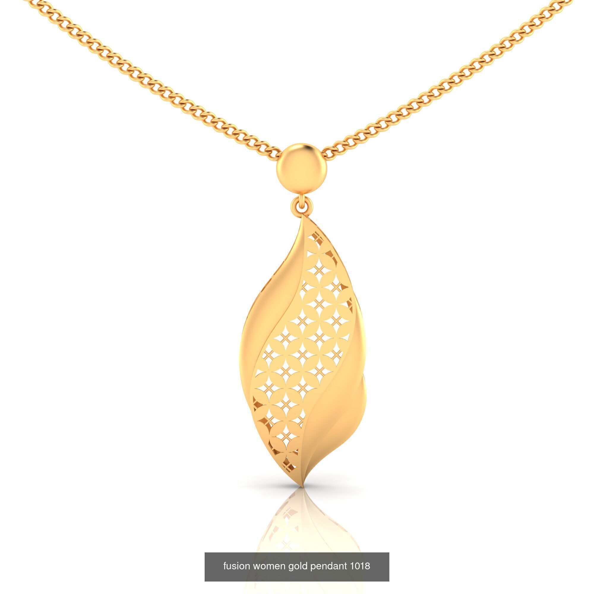 Pack of 32 gold fusion pendants for women 3D Model Collection_70