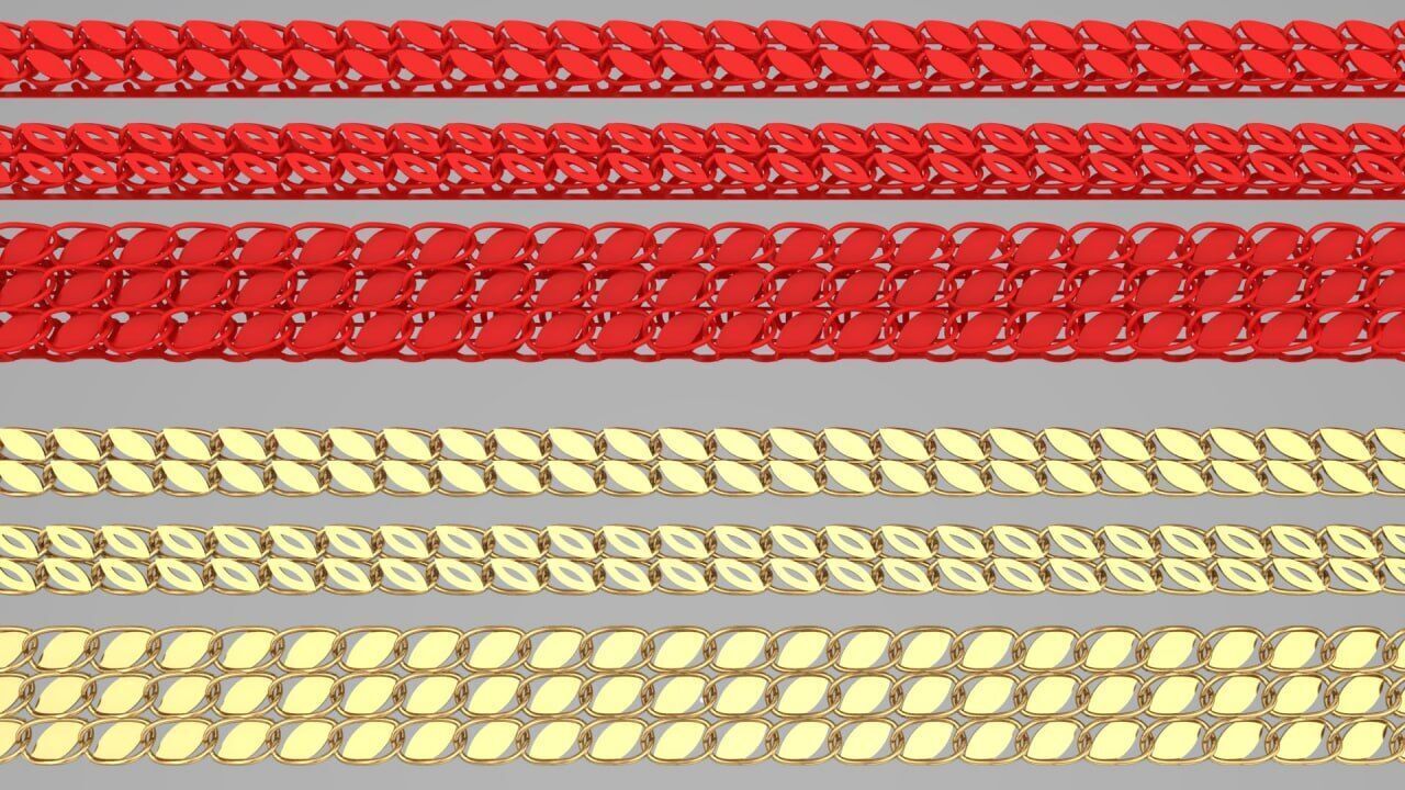 Marquise base chains 3D print model_4