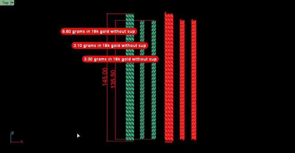 Marquise base chains 3D print model_6