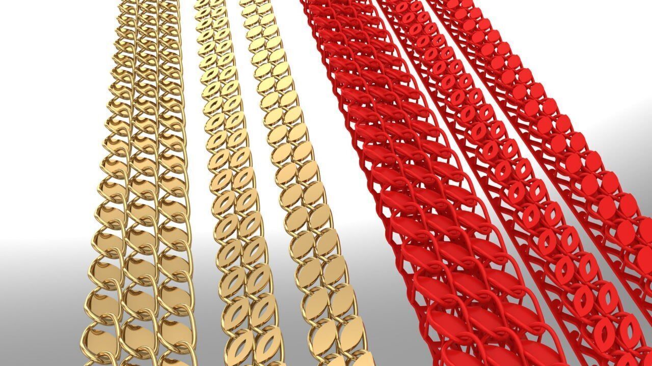 Marquise base chains 3D print model_1