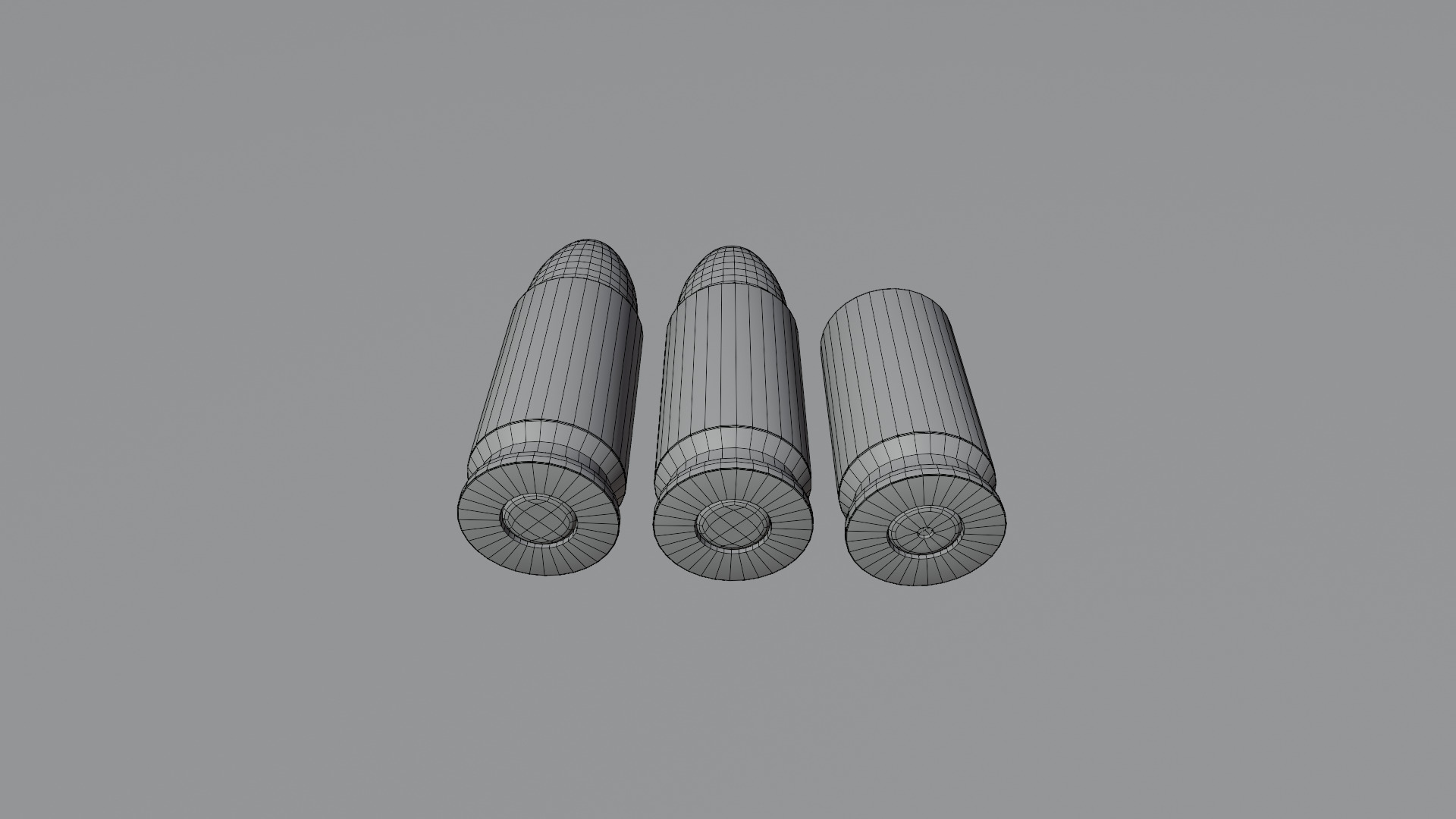 Bullets 3D Model Hollow Point FMJ and Fired 3D model_4