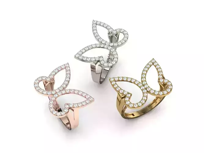 Butterfly design women s ring