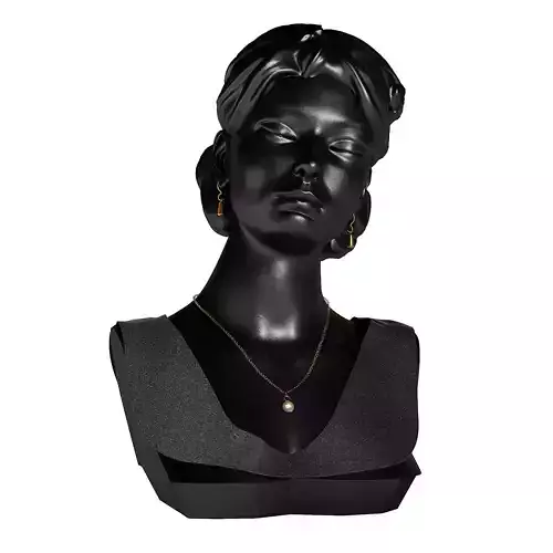 Elegant Female Bust Sculpture 3D model Elegant Female Bust Sculpture 3D model