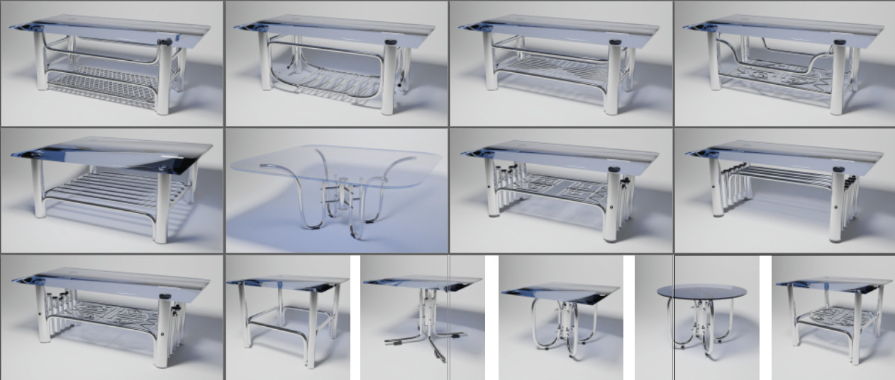  Glass Table Collection 30 Models 3D Asset Pack 3D model_1