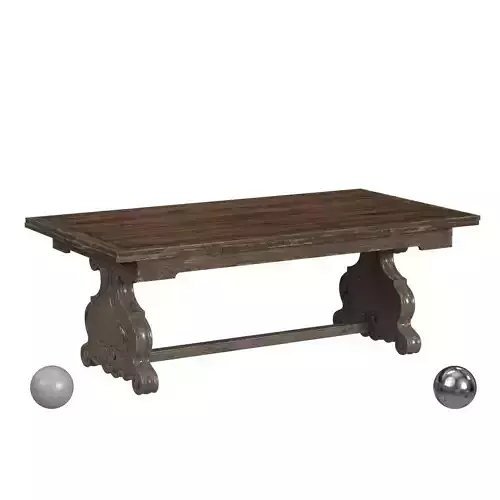 Antique Dutch Rustic Neoclassical Trestle Table