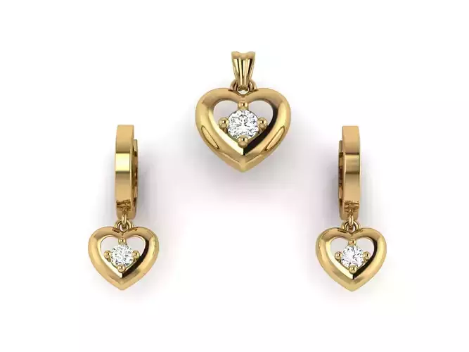 Heart design mini set 3D print model
