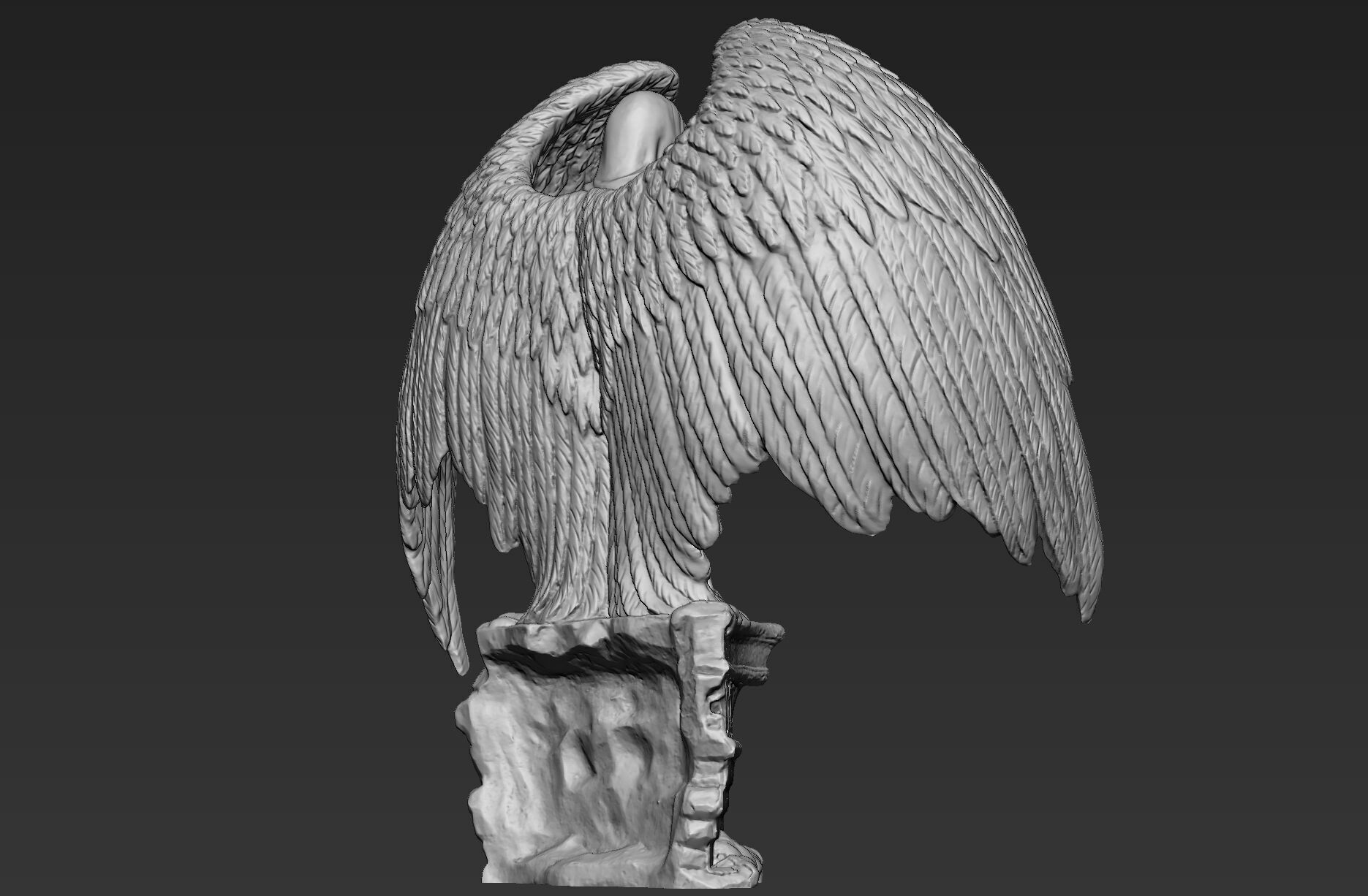 Angel Protector Statue 3D print model_5