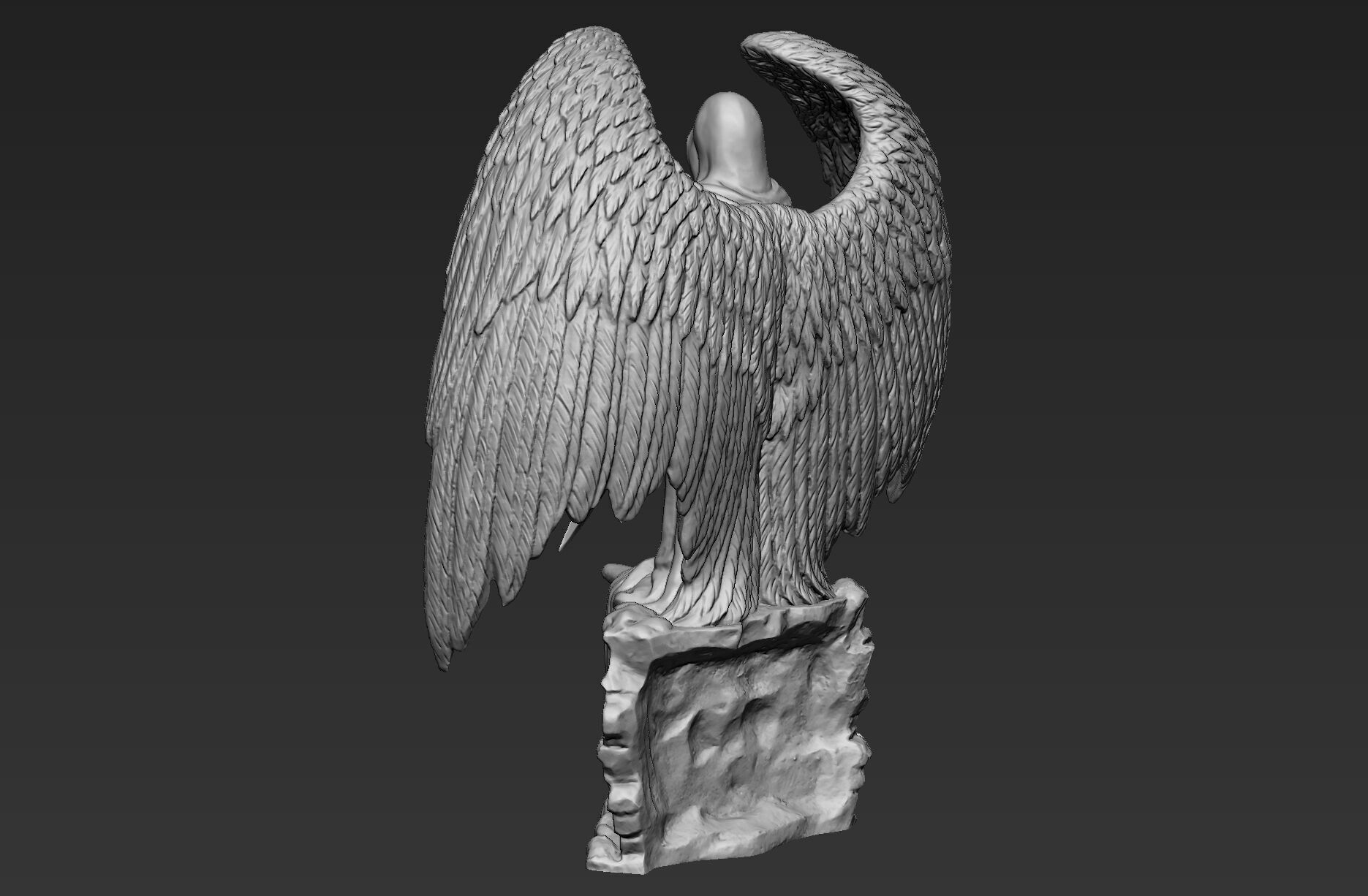 Angel Protector Statue 3D print model_7