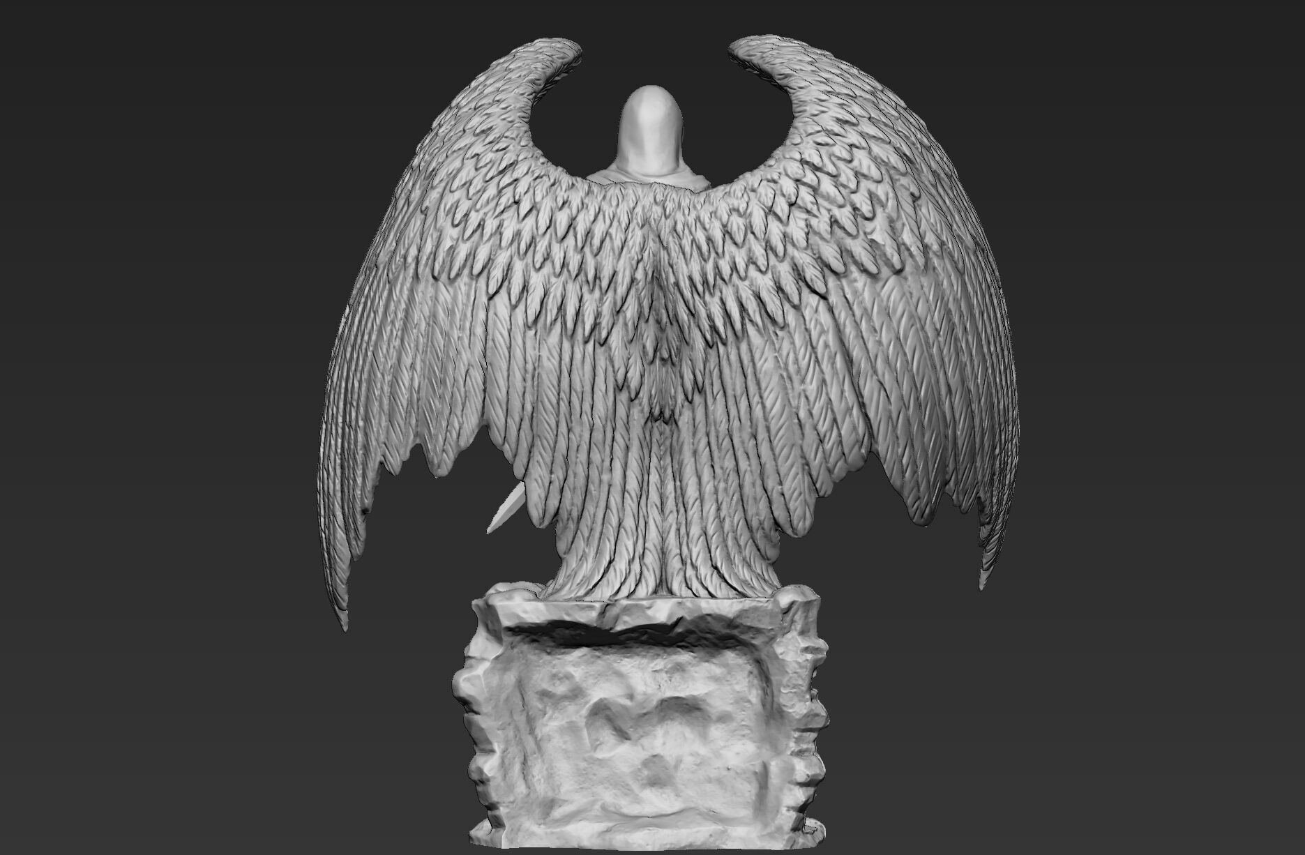 Angel Protector Statue 3D print model_6