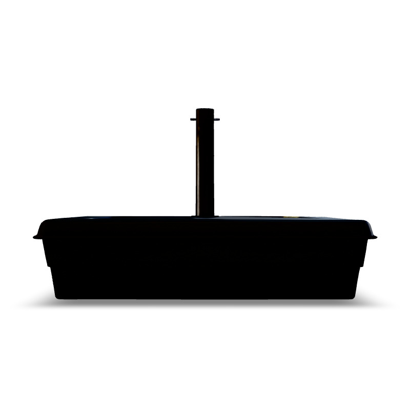 Stylized Square Kitchen Sink 3D Model Black Basin with Low-poly 3D model_6