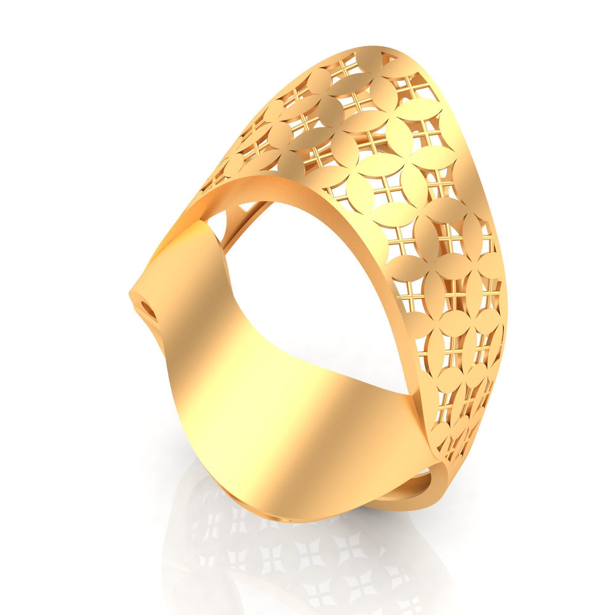 Pack of 47 gold fusion rings for women 3D Model Collection_42