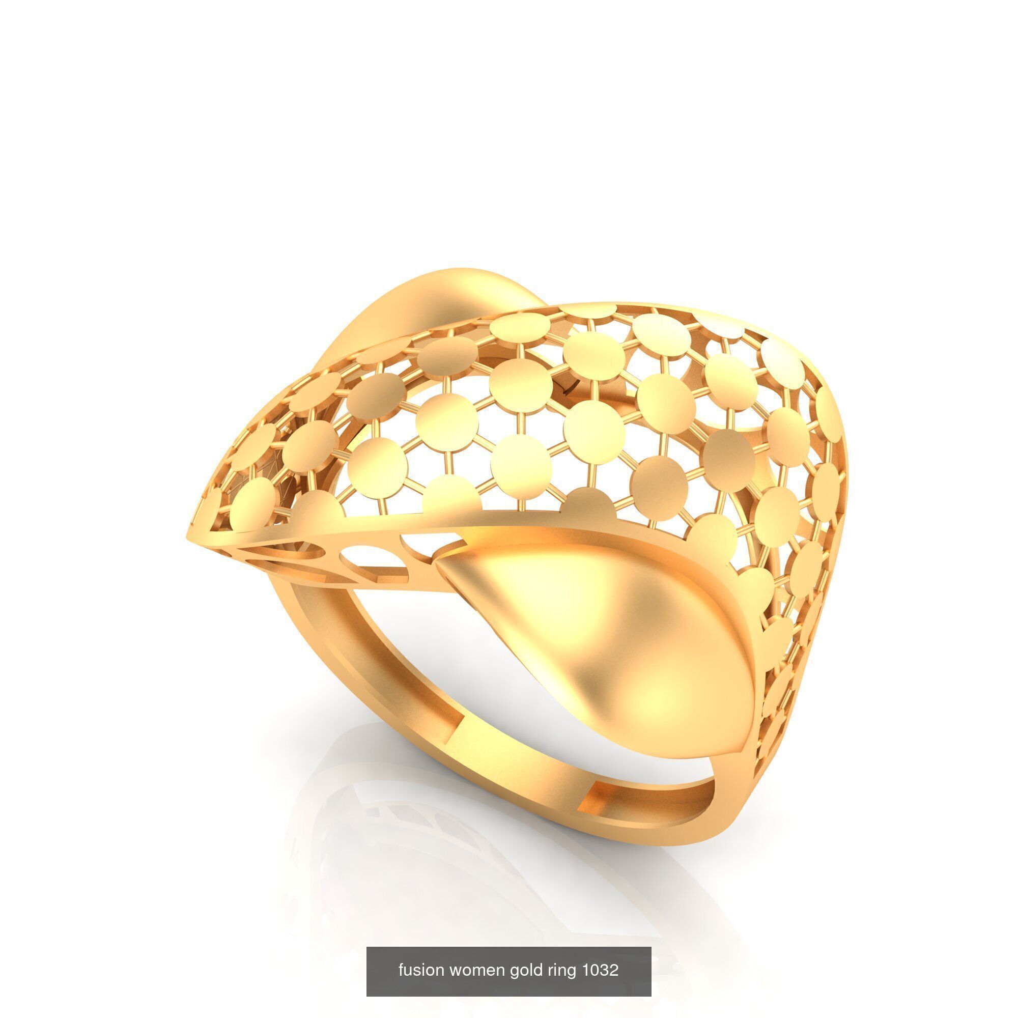 Pack of 47 gold fusion rings for women 3D Model Collection_72