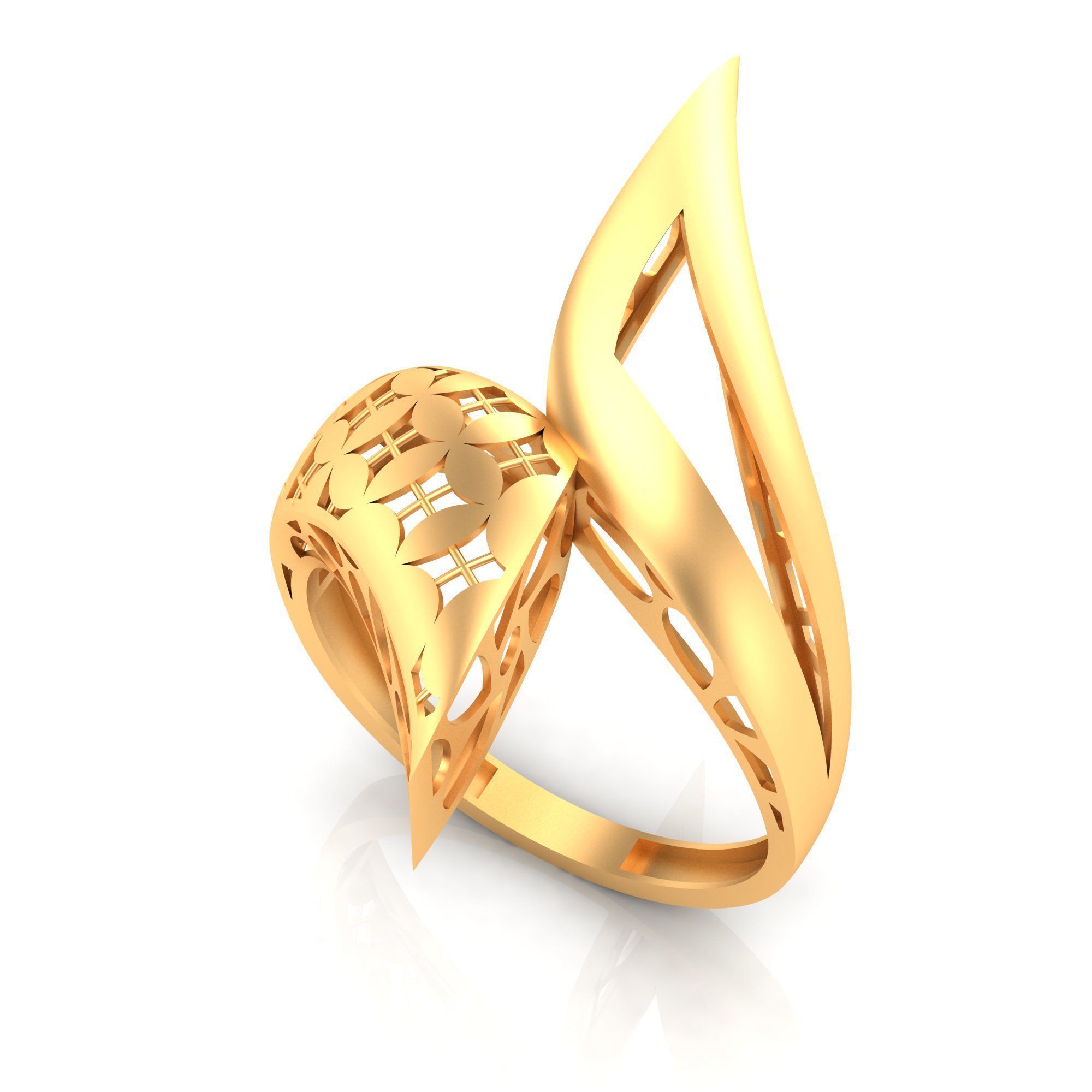 Pack of 47 gold fusion rings for women 3D Model Collection_48