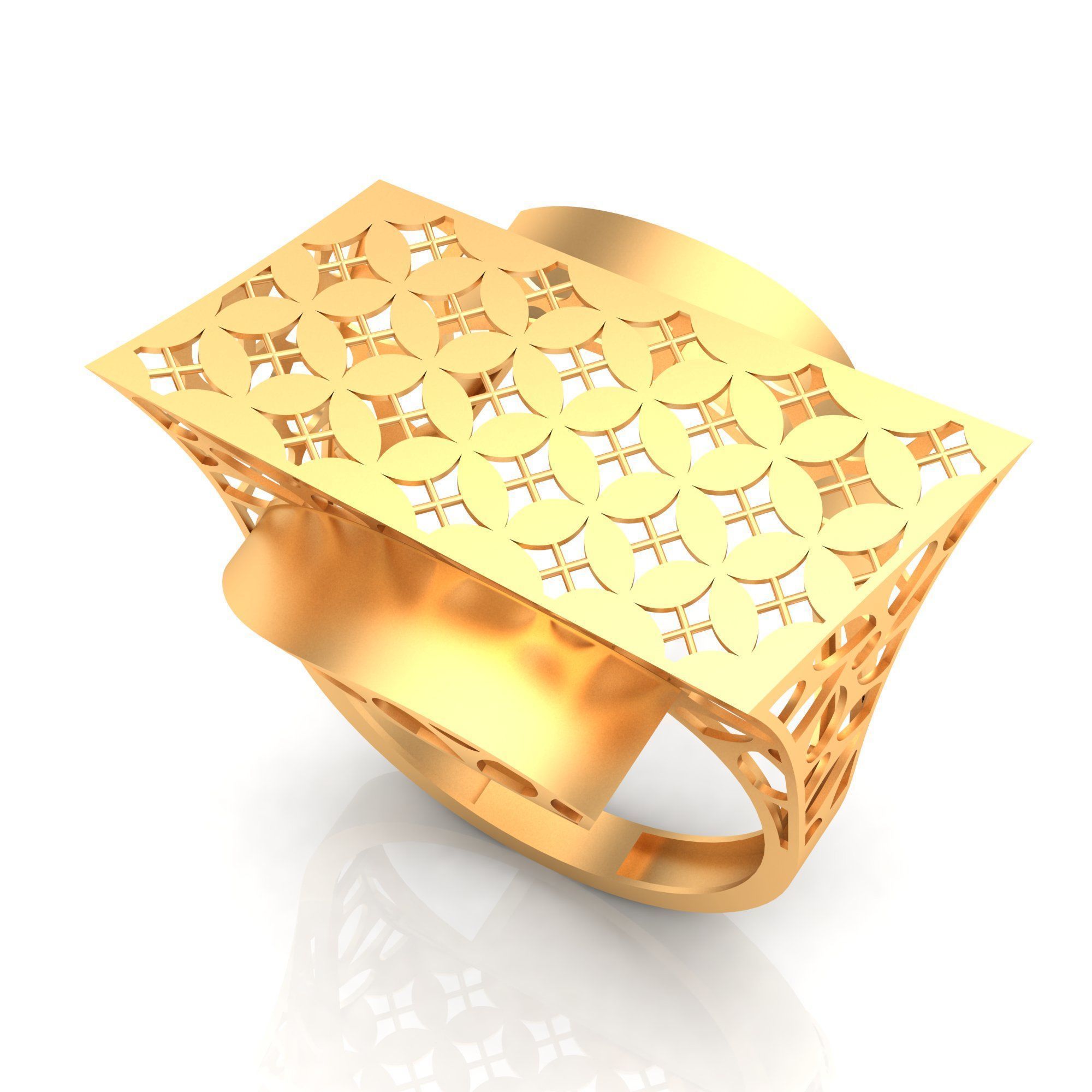 Pack of 47 gold fusion rings for women 3D Model Collection_47
