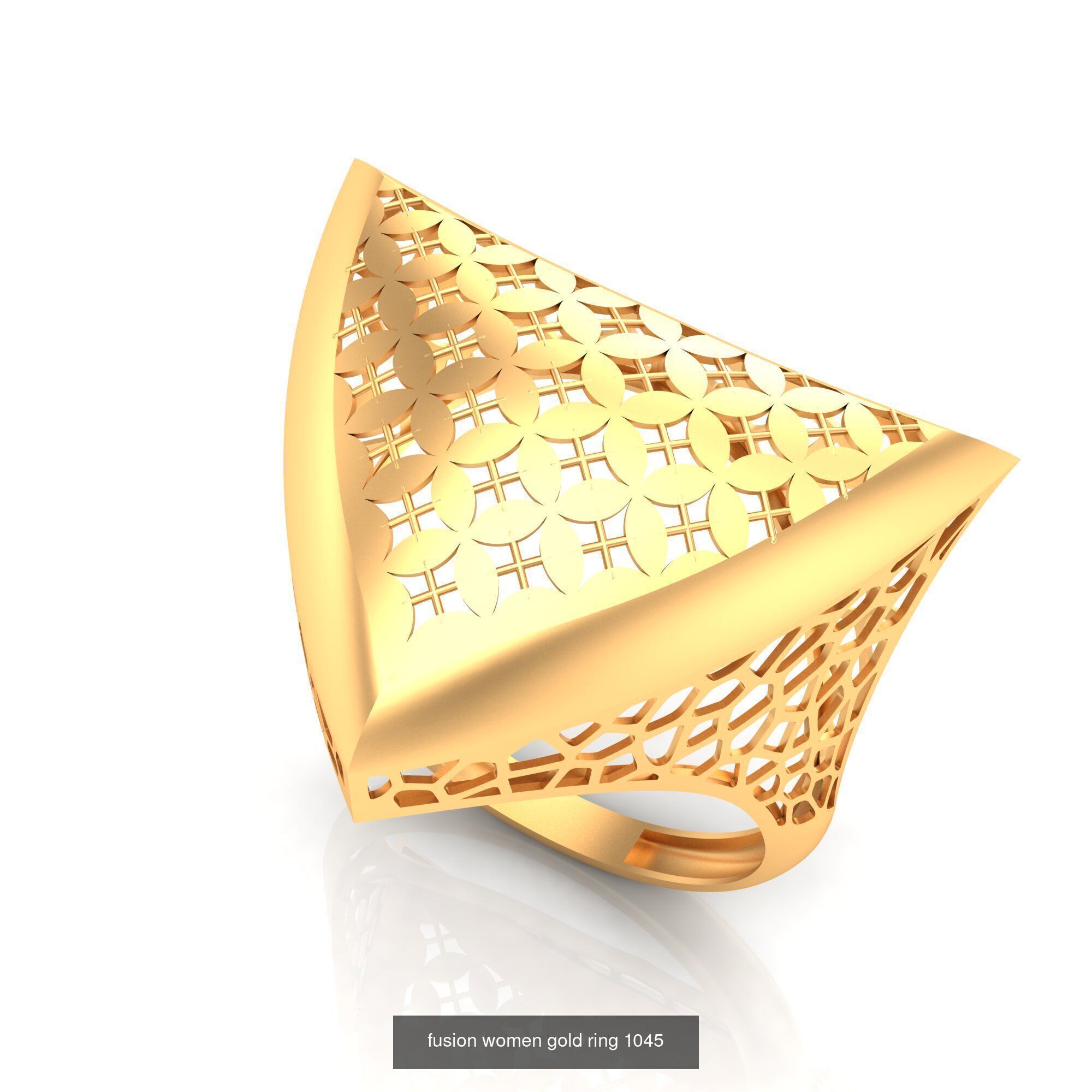 Pack of 47 gold fusion rings for women 3D Model Collection_85