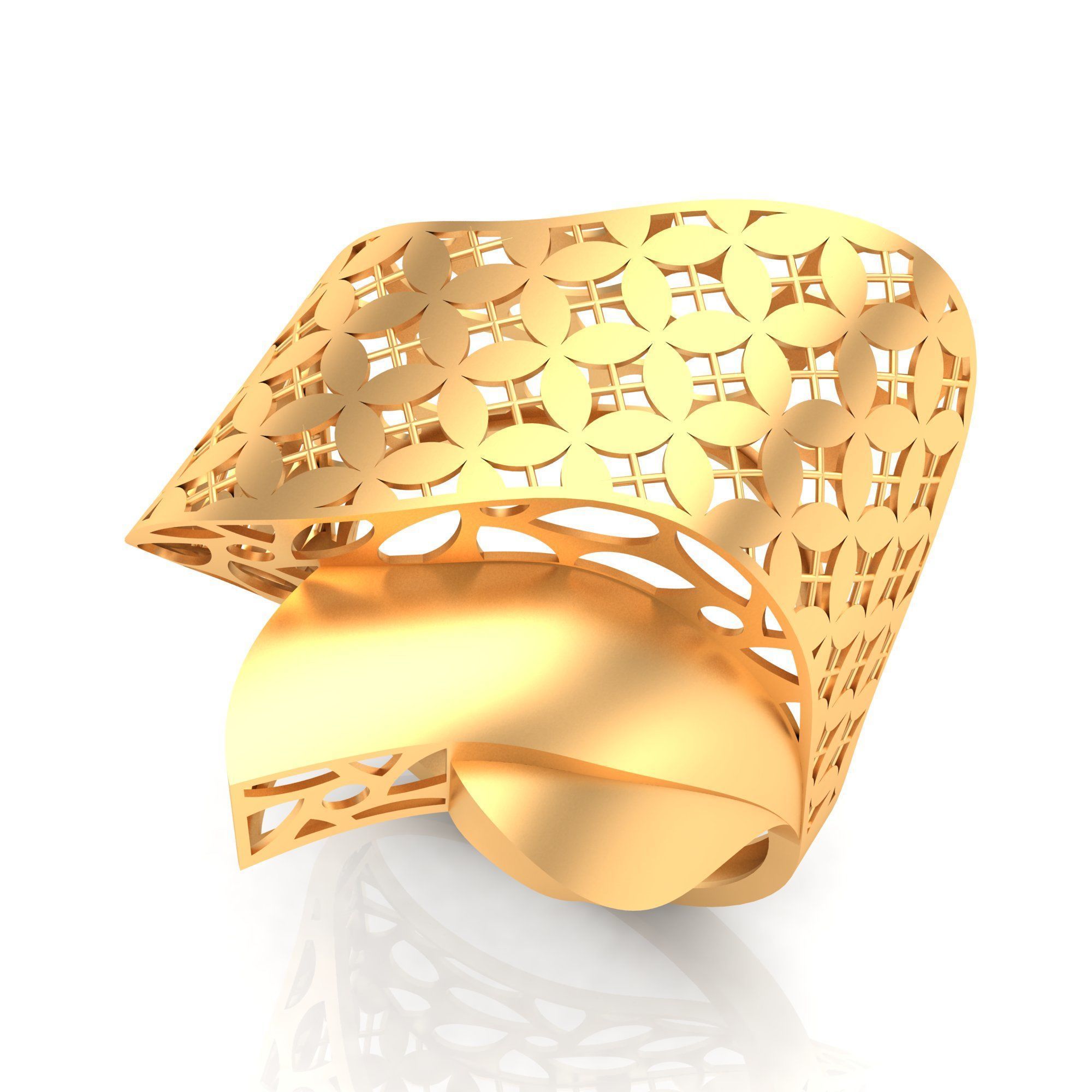 Pack of 47 gold fusion rings for women 3D Model Collection_51