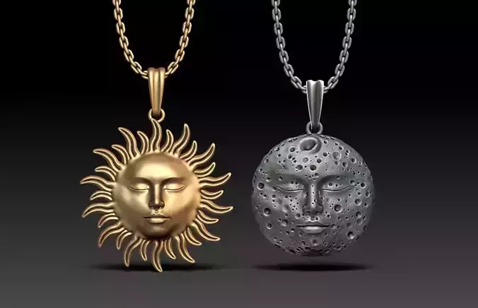 Moon and Sun Pendant M48