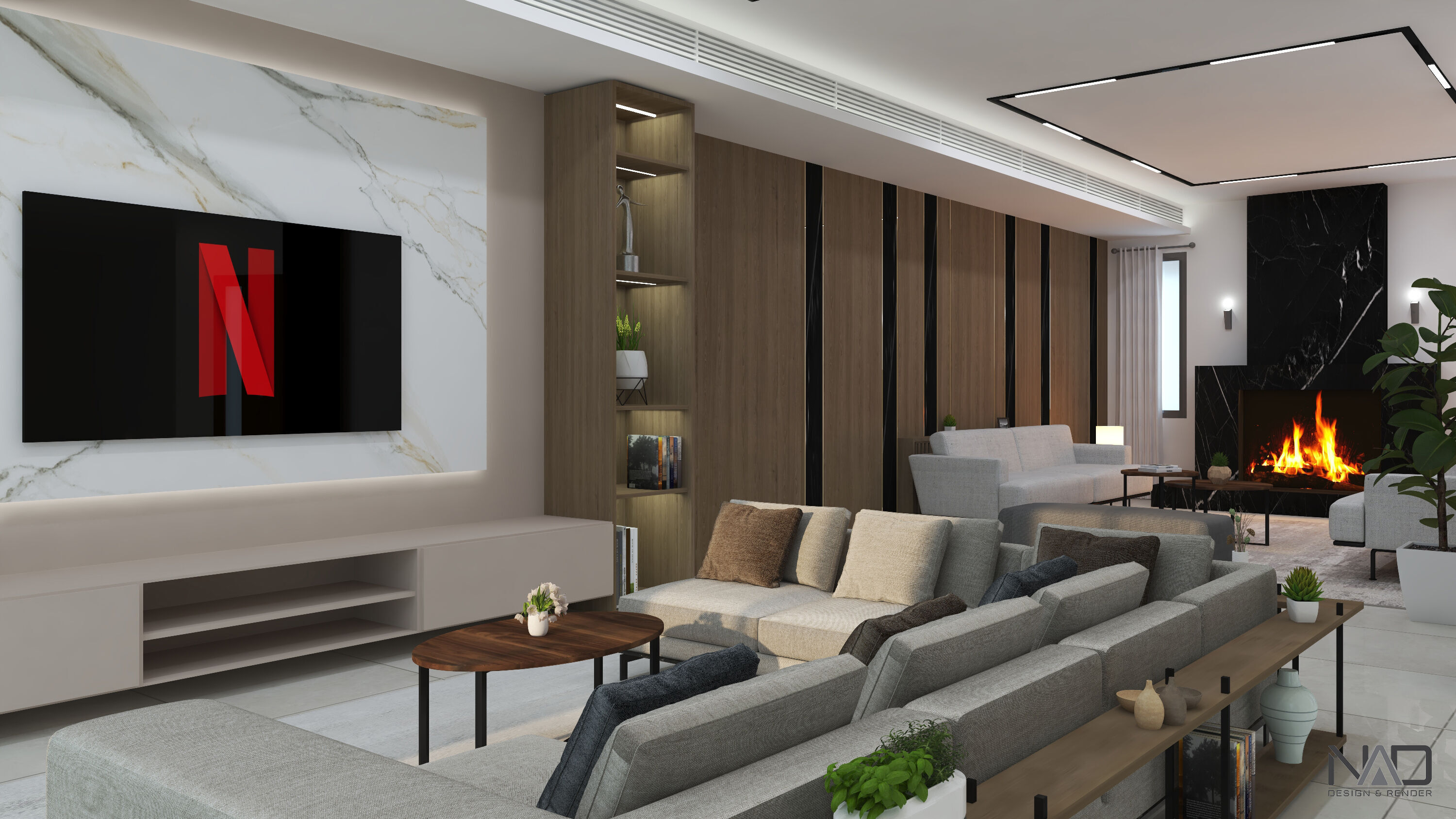 Mountain Villa Interior Design 3D model_15