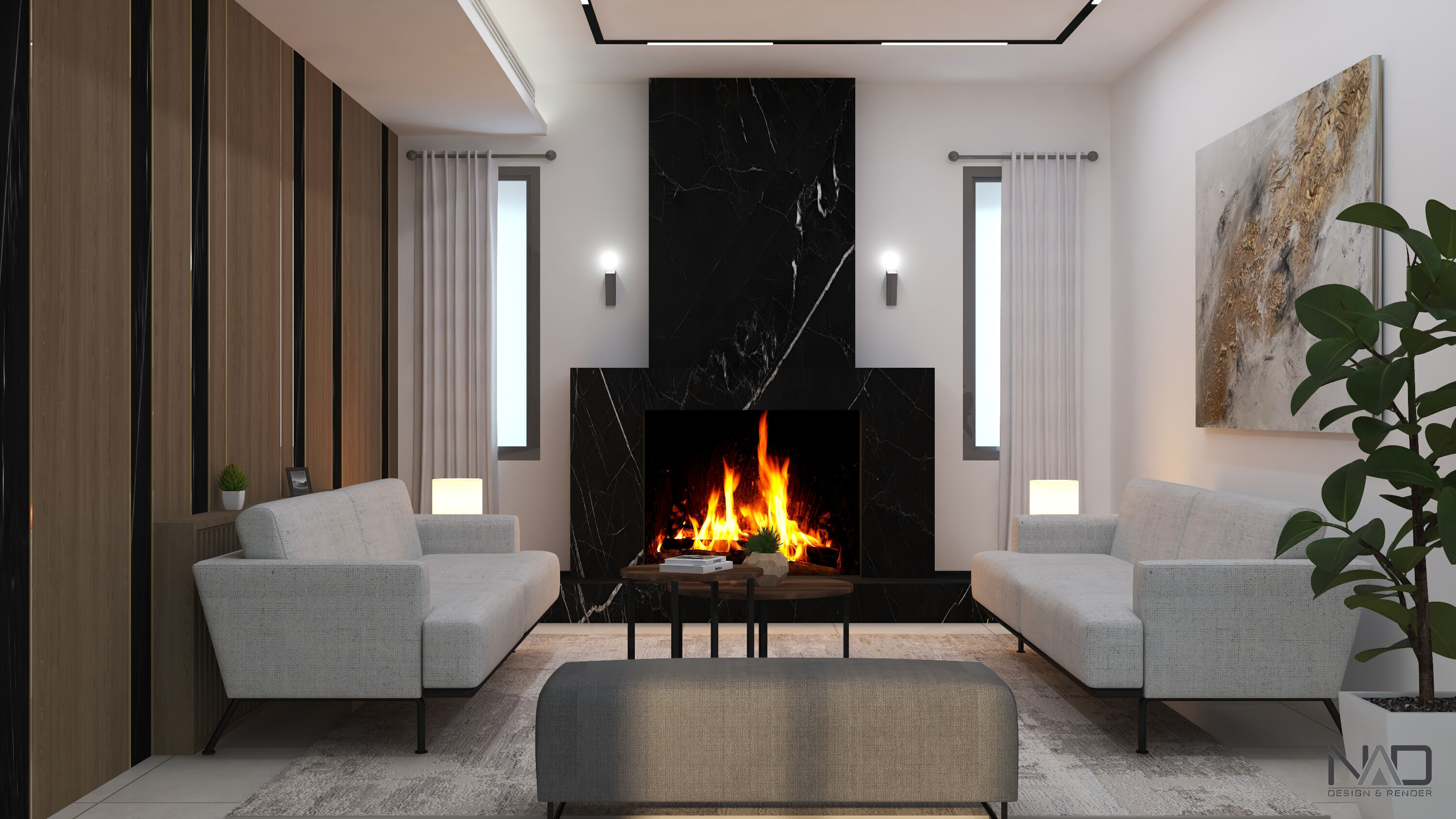 Mountain Villa Interior Design 3D model_10