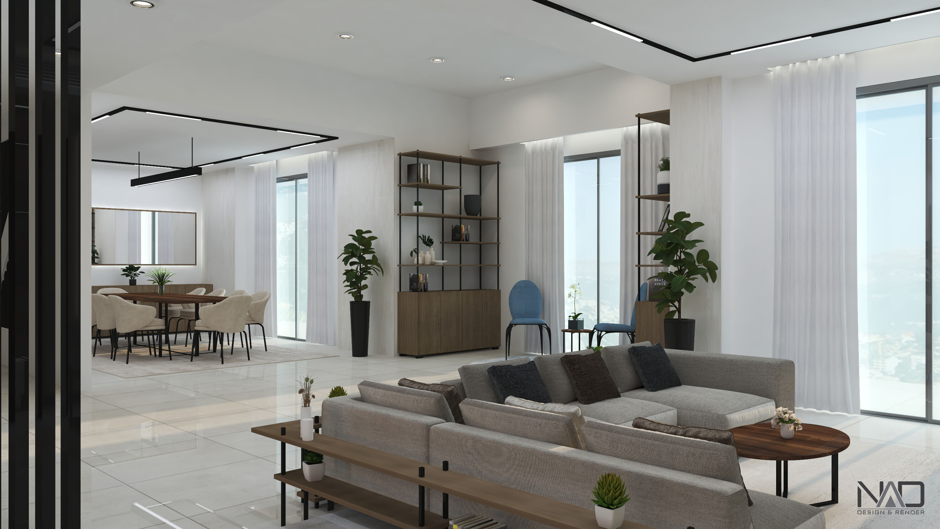 Mountain Villa Interior Design 3D model_17
