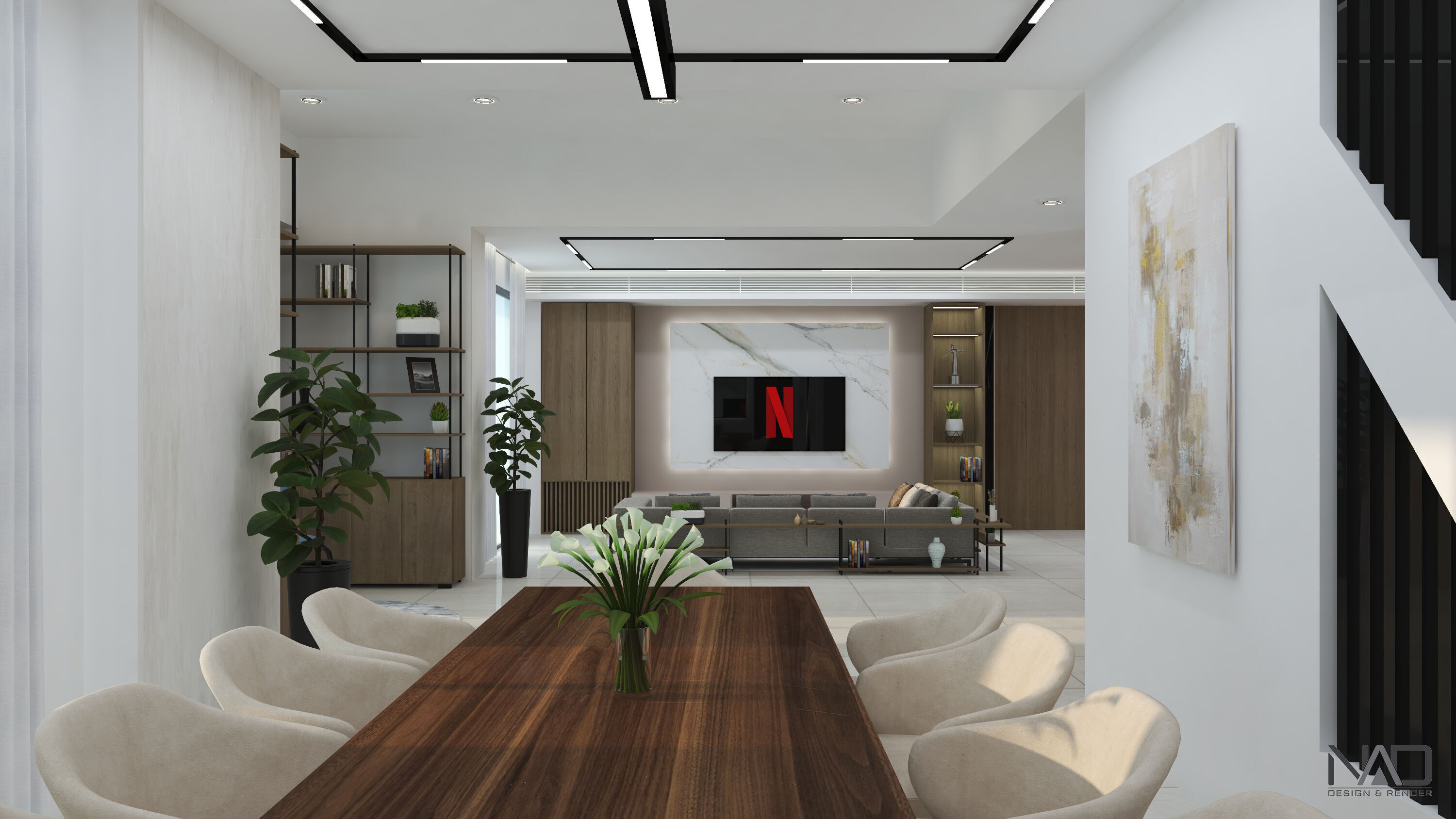 Mountain Villa Interior Design 3D model_16