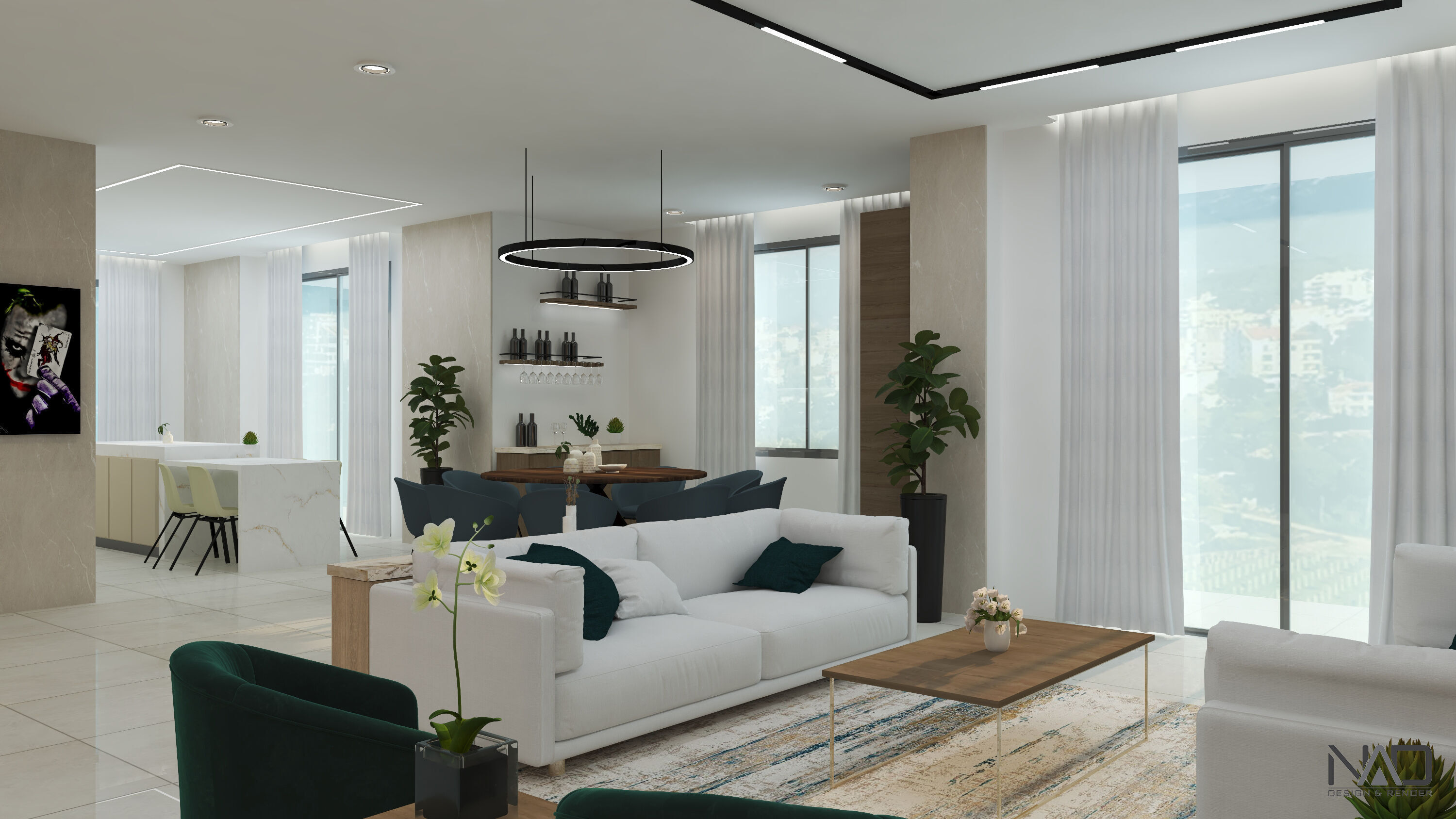 Mountain Villa Interior Design 3D model_9