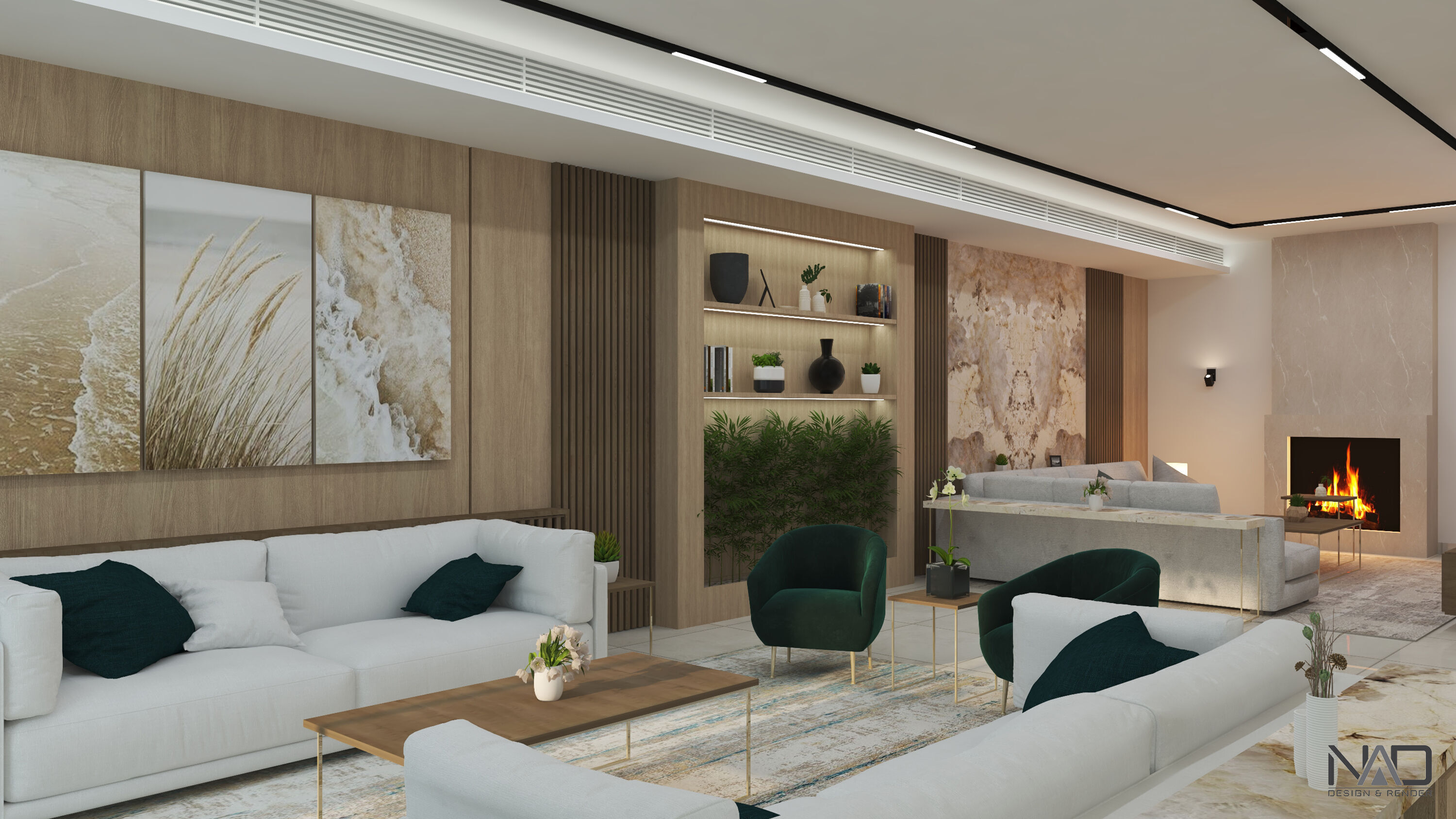 Mountain Villa Interior Design 3D model_7