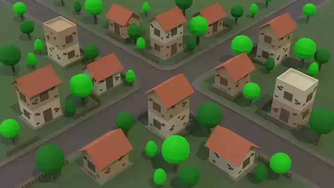Low Poly Town Pack