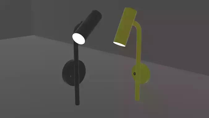Modern Wall-Mounted LED Spotlight Lamp 3D print model