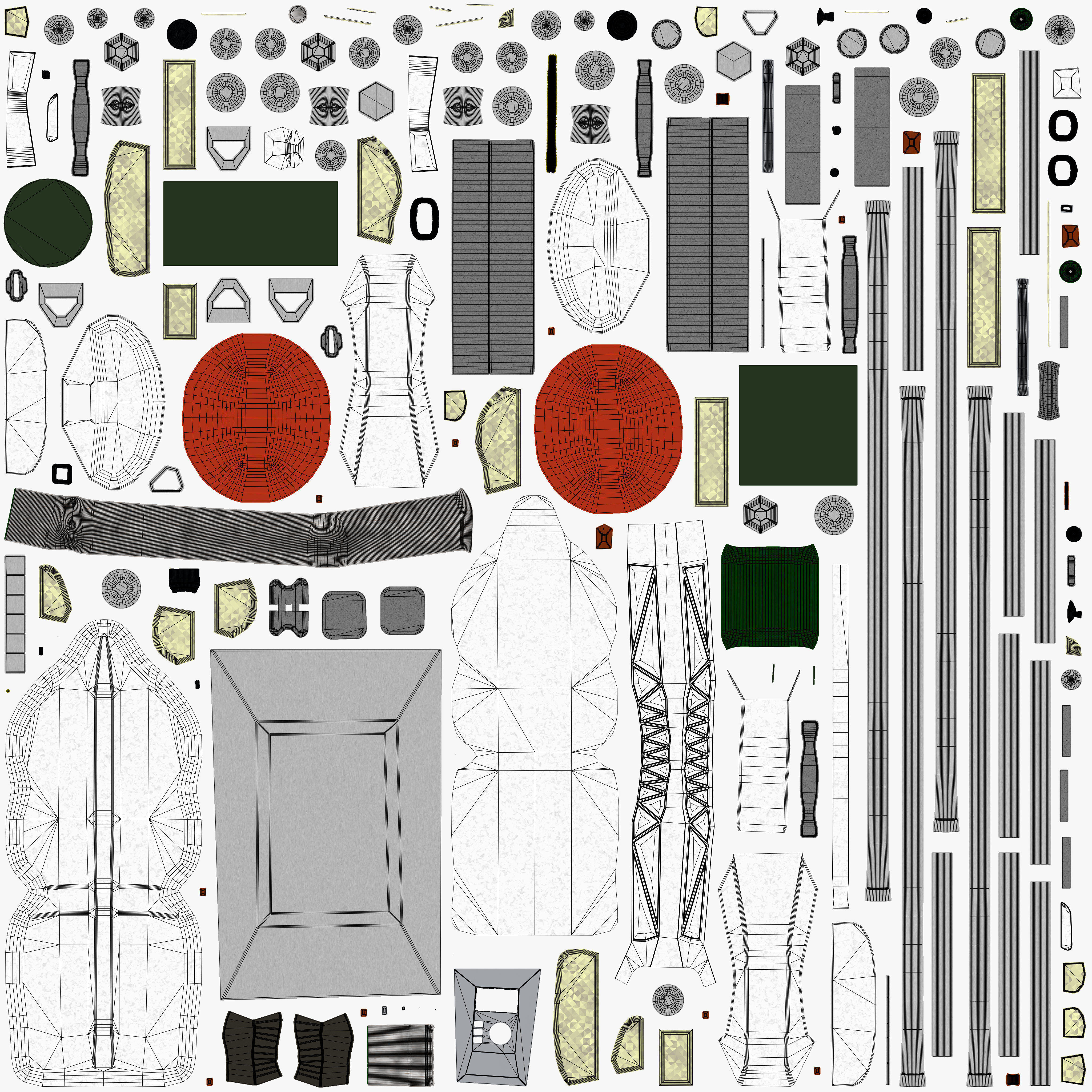 SciFi chair 3D model_8