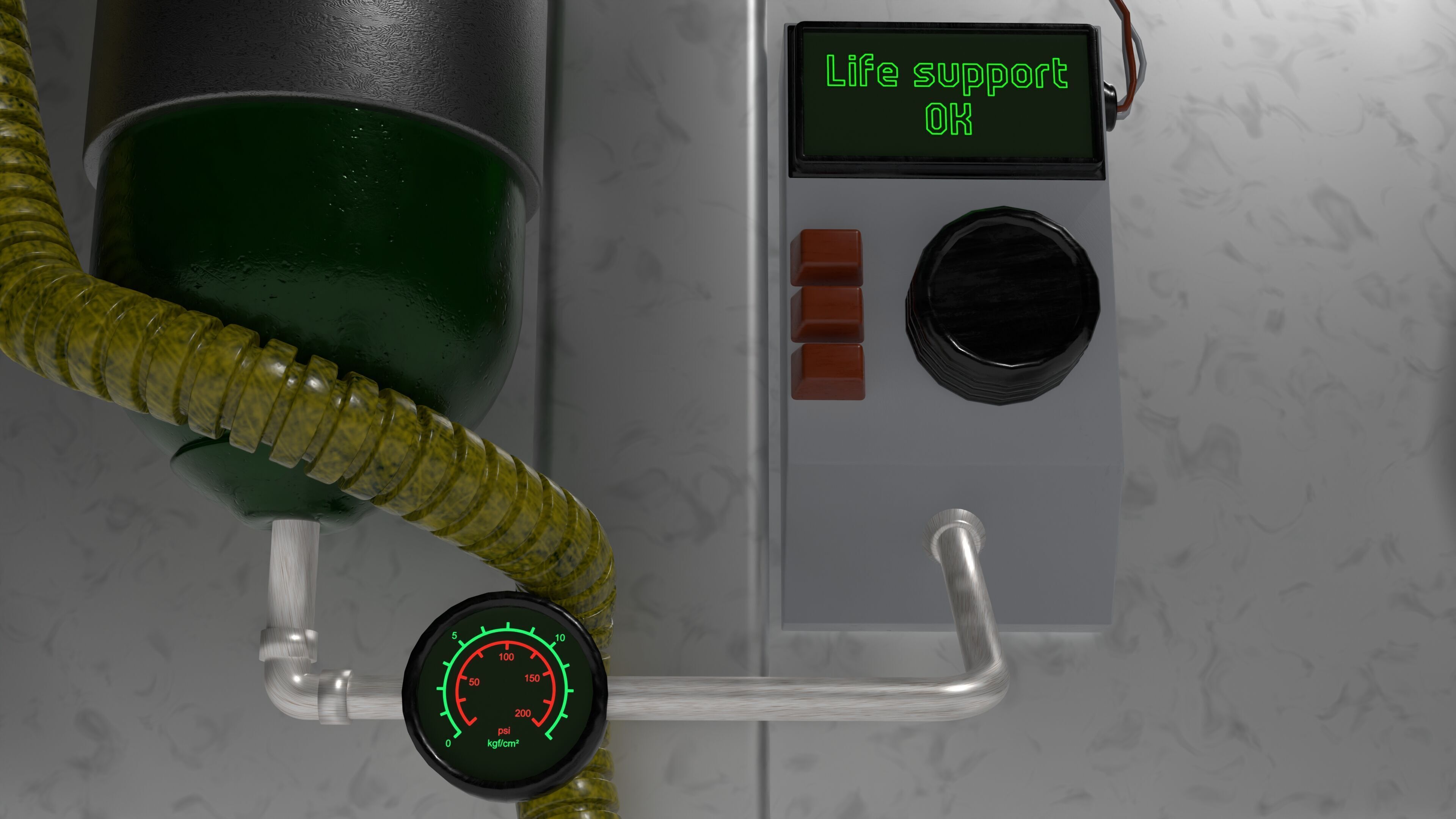 SciFi chair 3D model_5