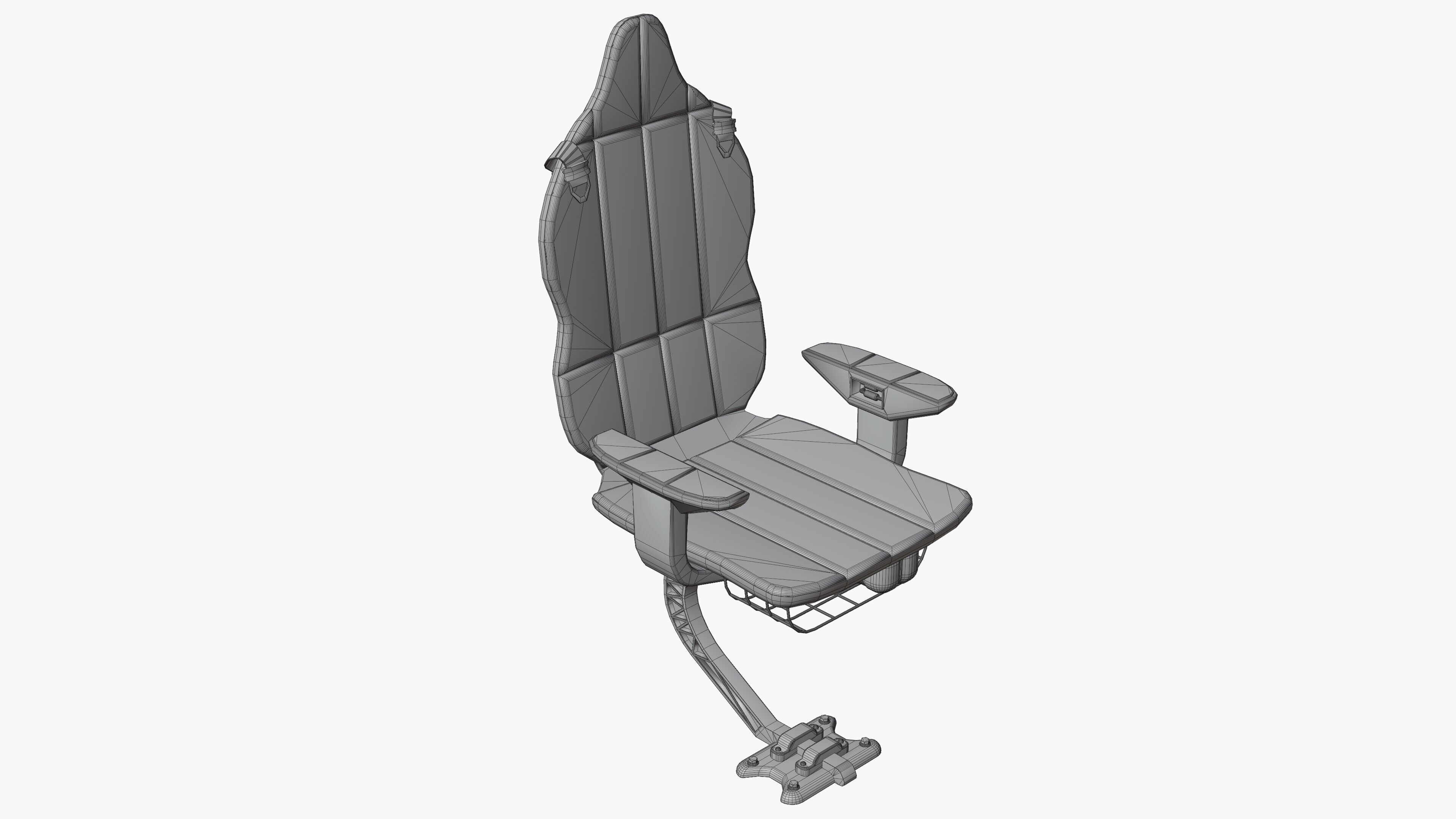 SciFi chair 3D model_9