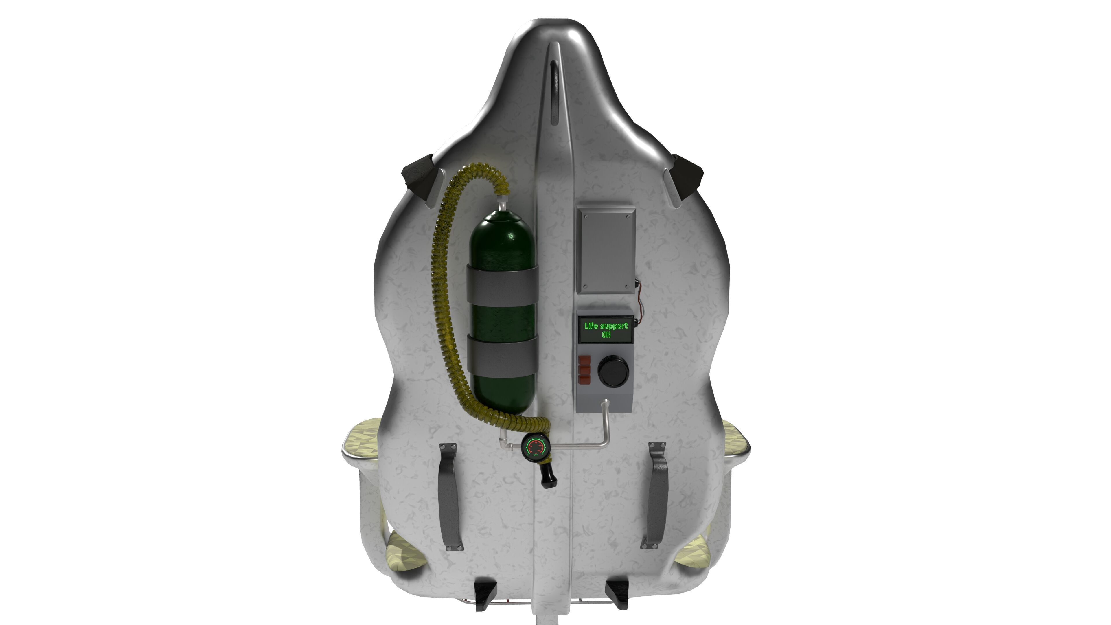 SciFi chair 3D model_4