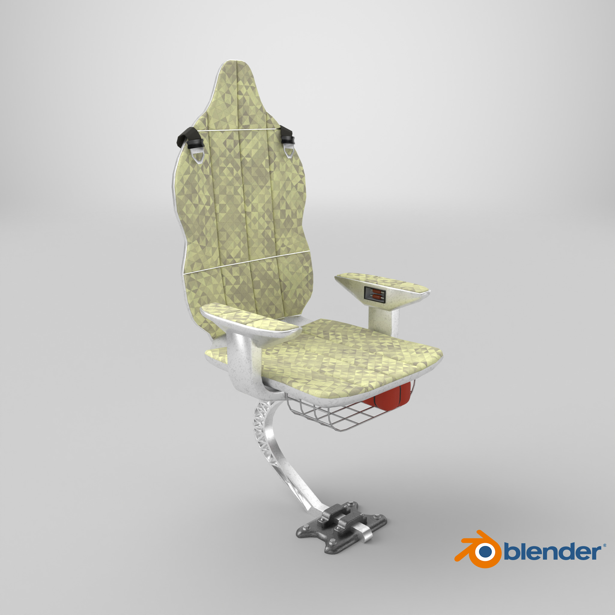SciFi chair 3D model_1