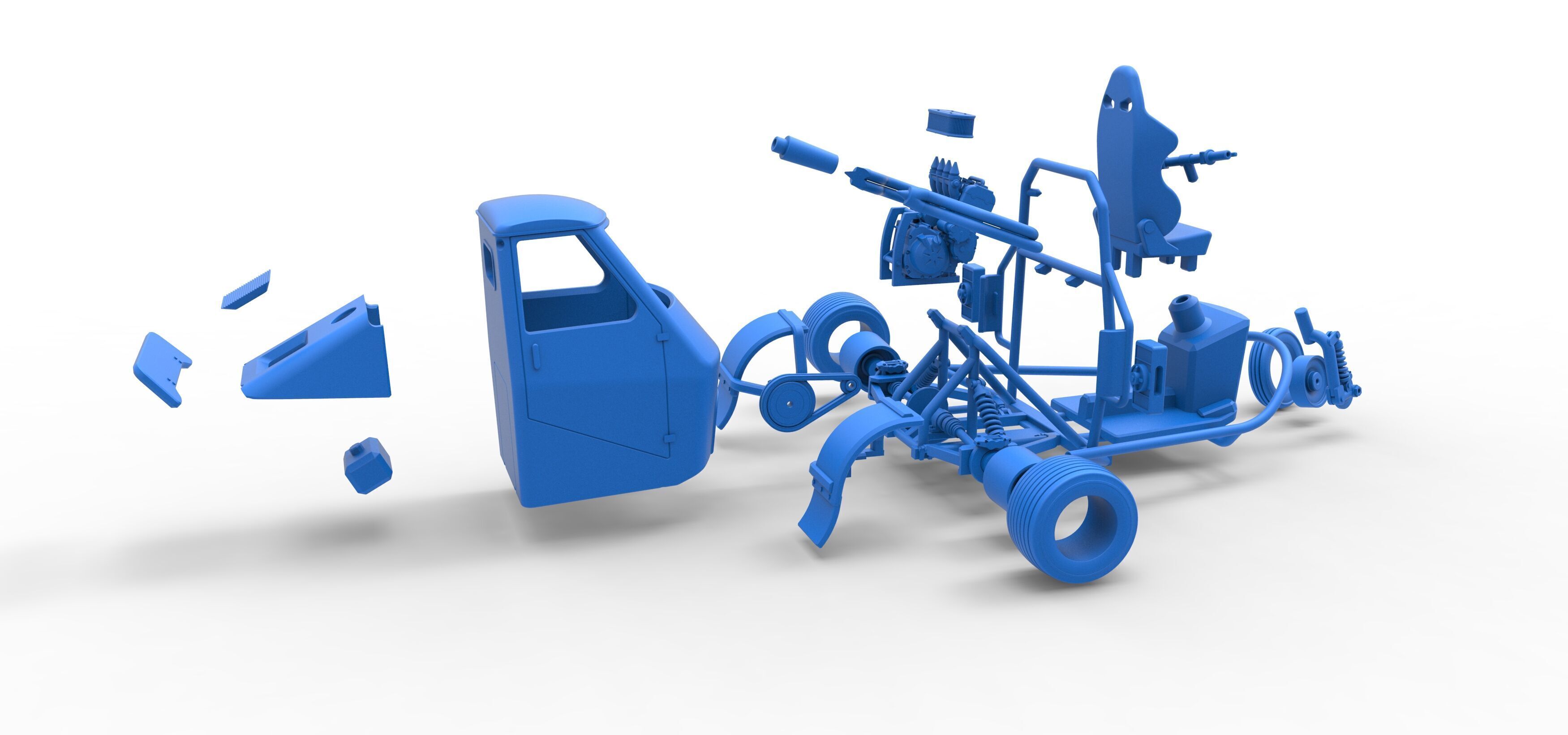 Ape car proto for dirt while turning Scale 1 to 25 3D print model_46