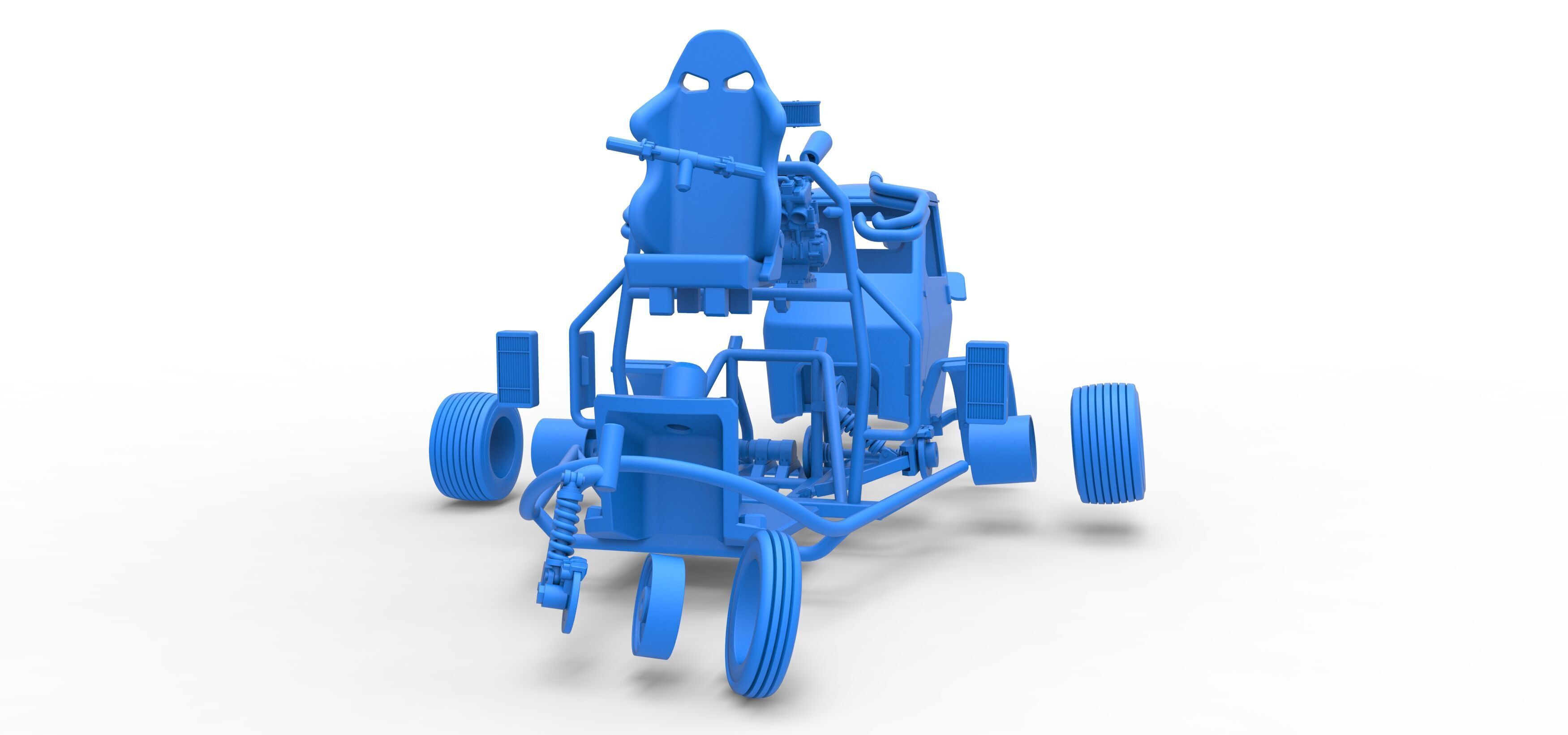 Ape car proto for dirt while turning Scale 1 to 25 3D print model_40