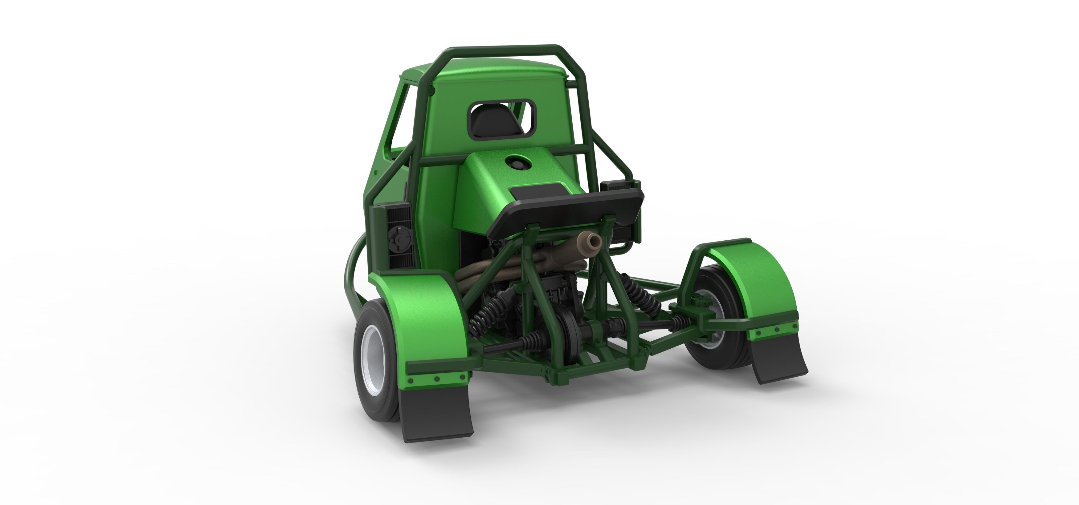 Ape car proto for dirt while turning Scale 1 to 25 3D print model_12