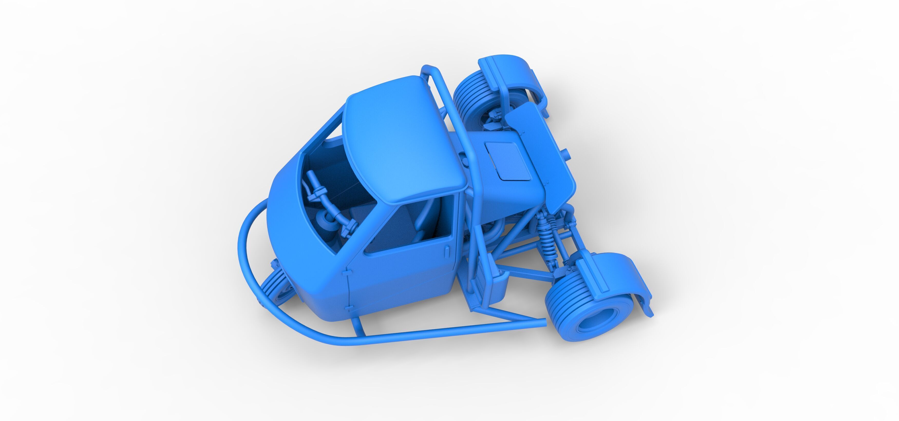 Ape car proto for dirt while turning Scale 1 to 25 3D print model_22