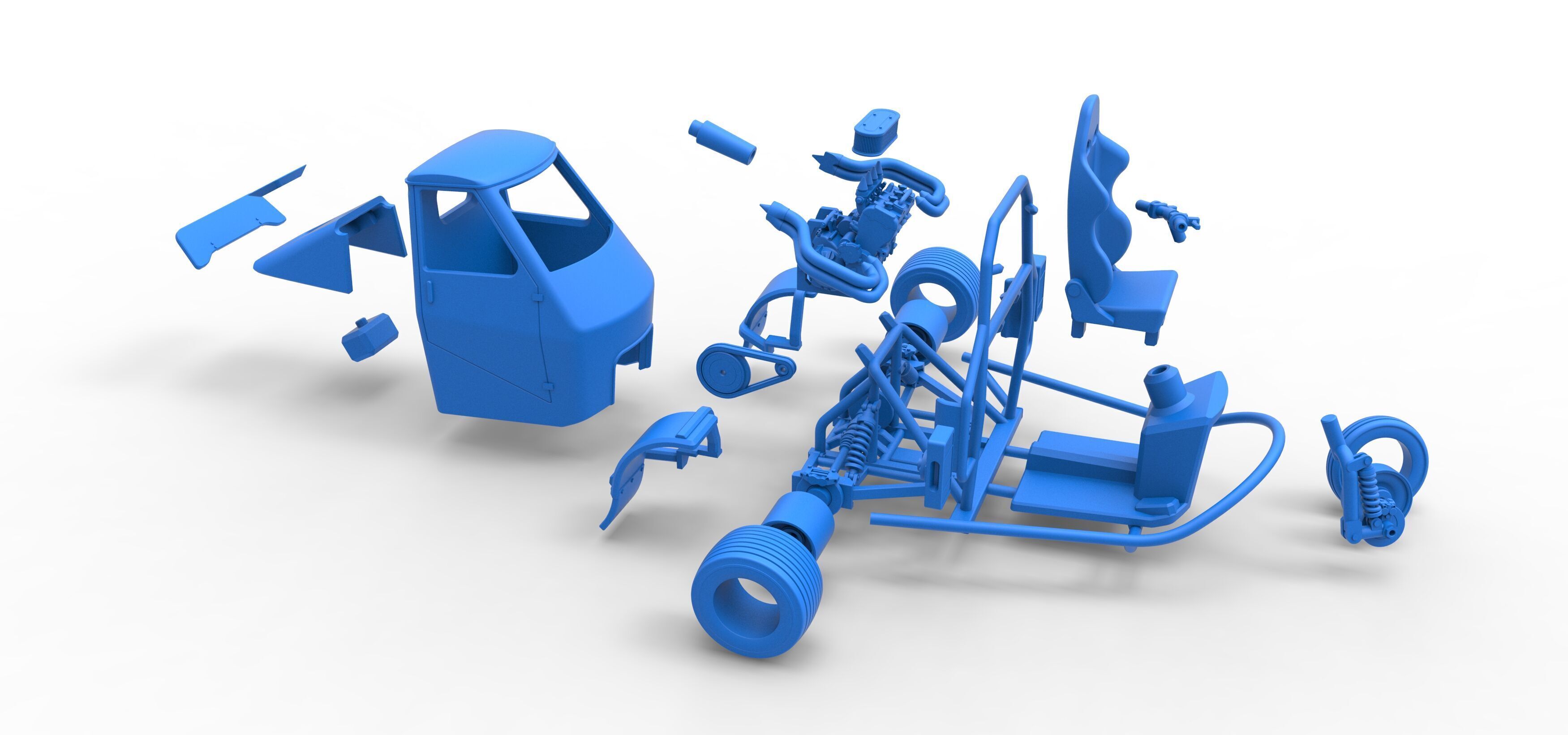 Ape car proto for dirt while turning Scale 1 to 25 3D print model_49