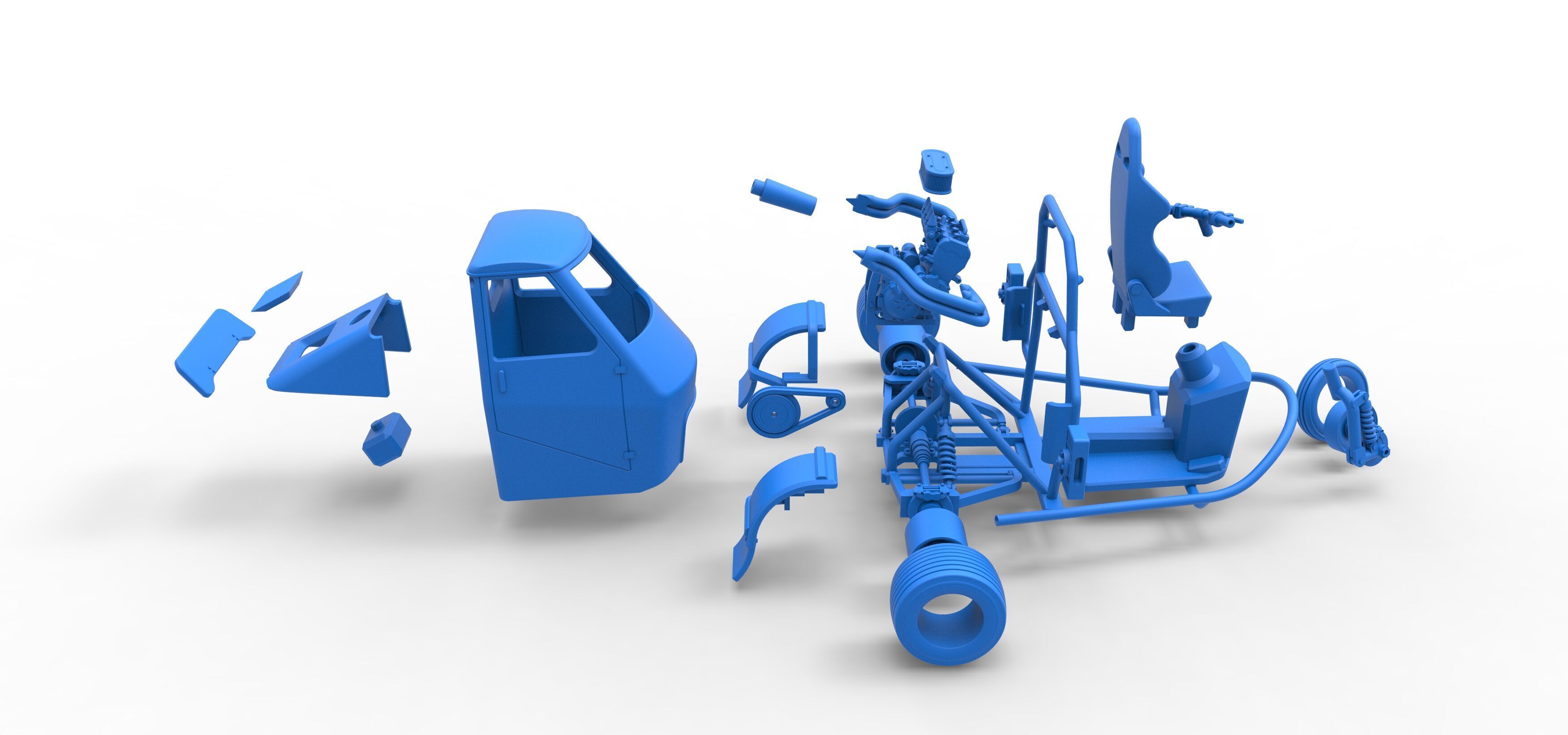 Ape car proto for dirt while turning Scale 1 to 25 3D print model_48