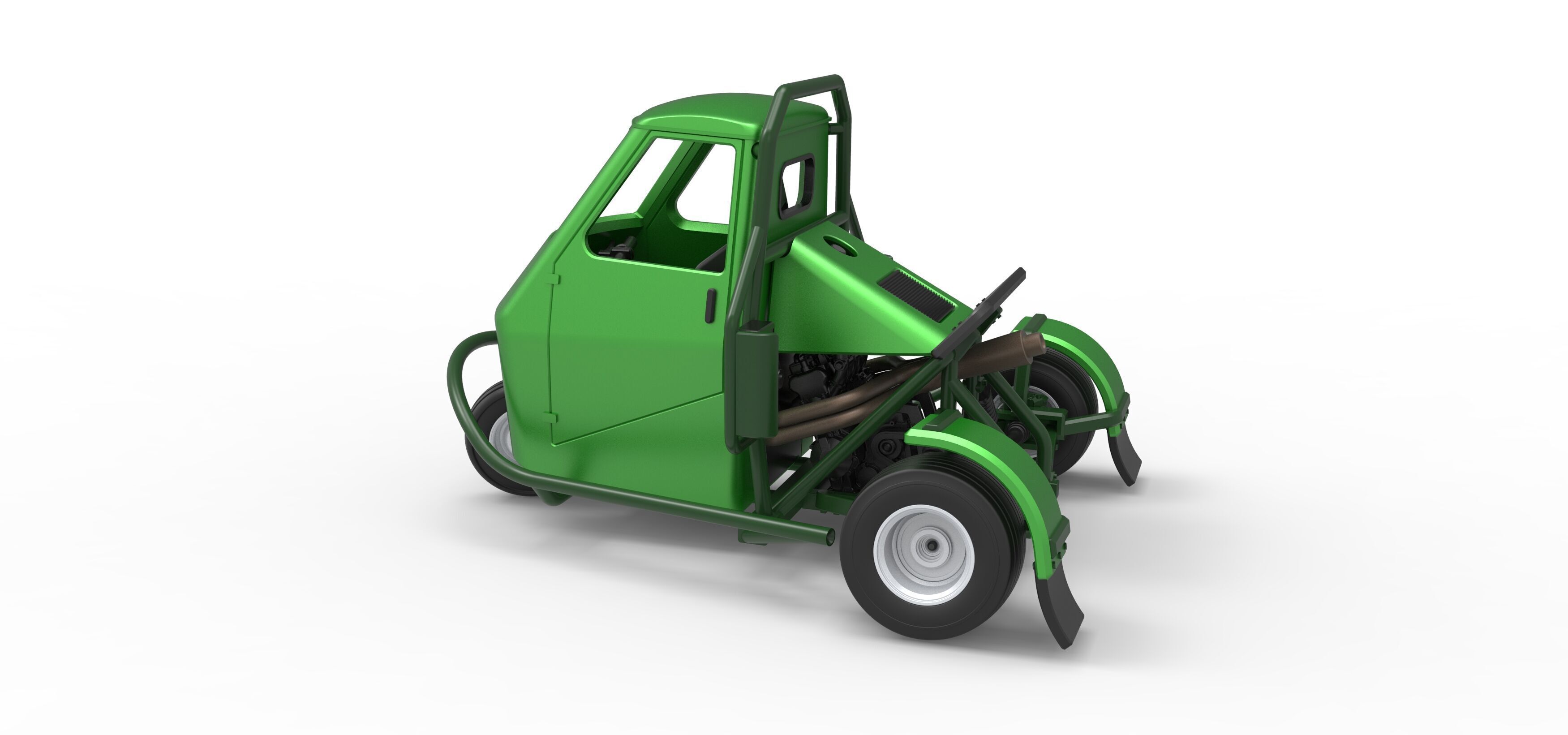 Ape car proto for dirt while turning Scale 1 to 25 3D print model_11